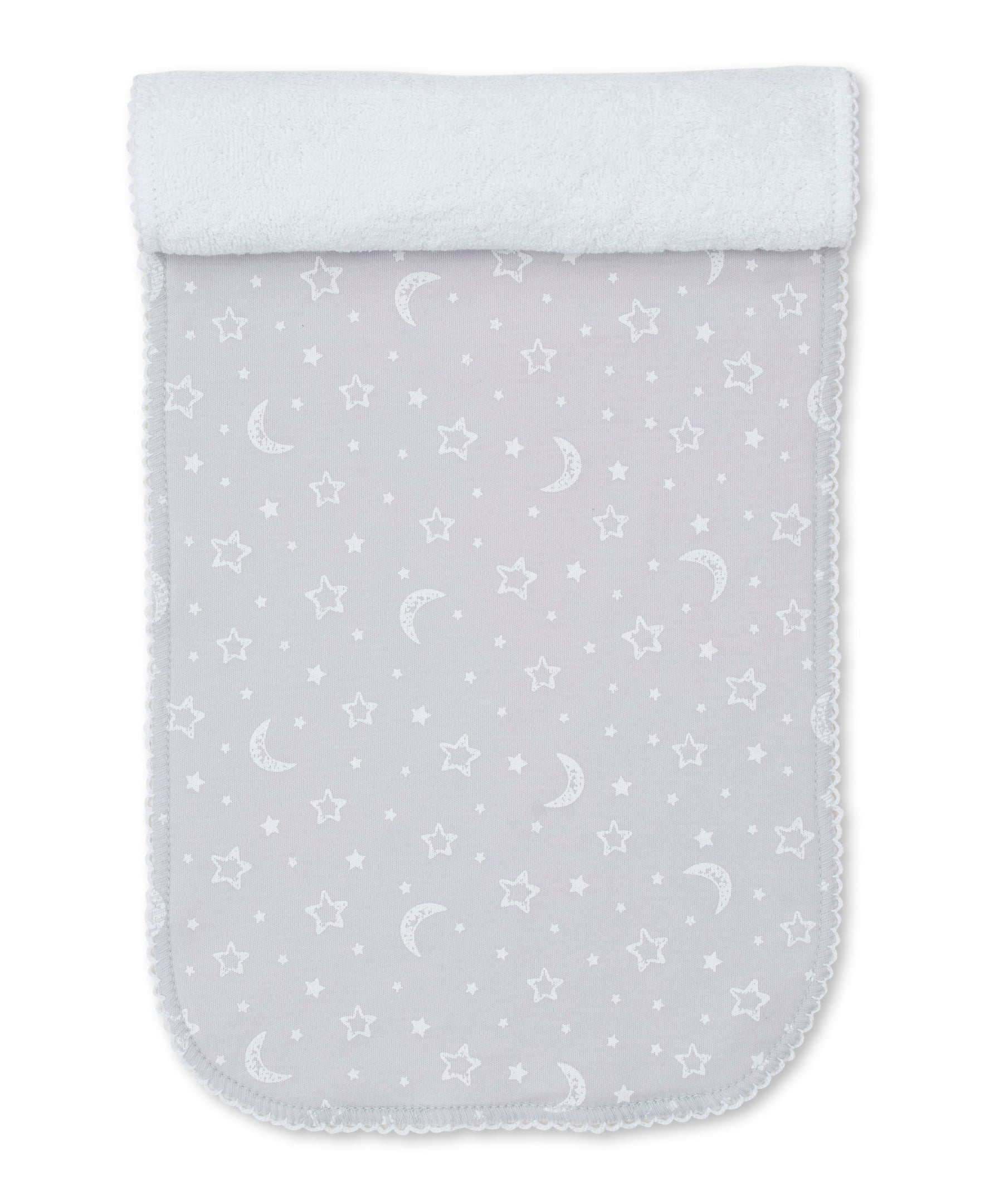 Crescent Moonlight Silver Burp Cloth - Kissy Kissy