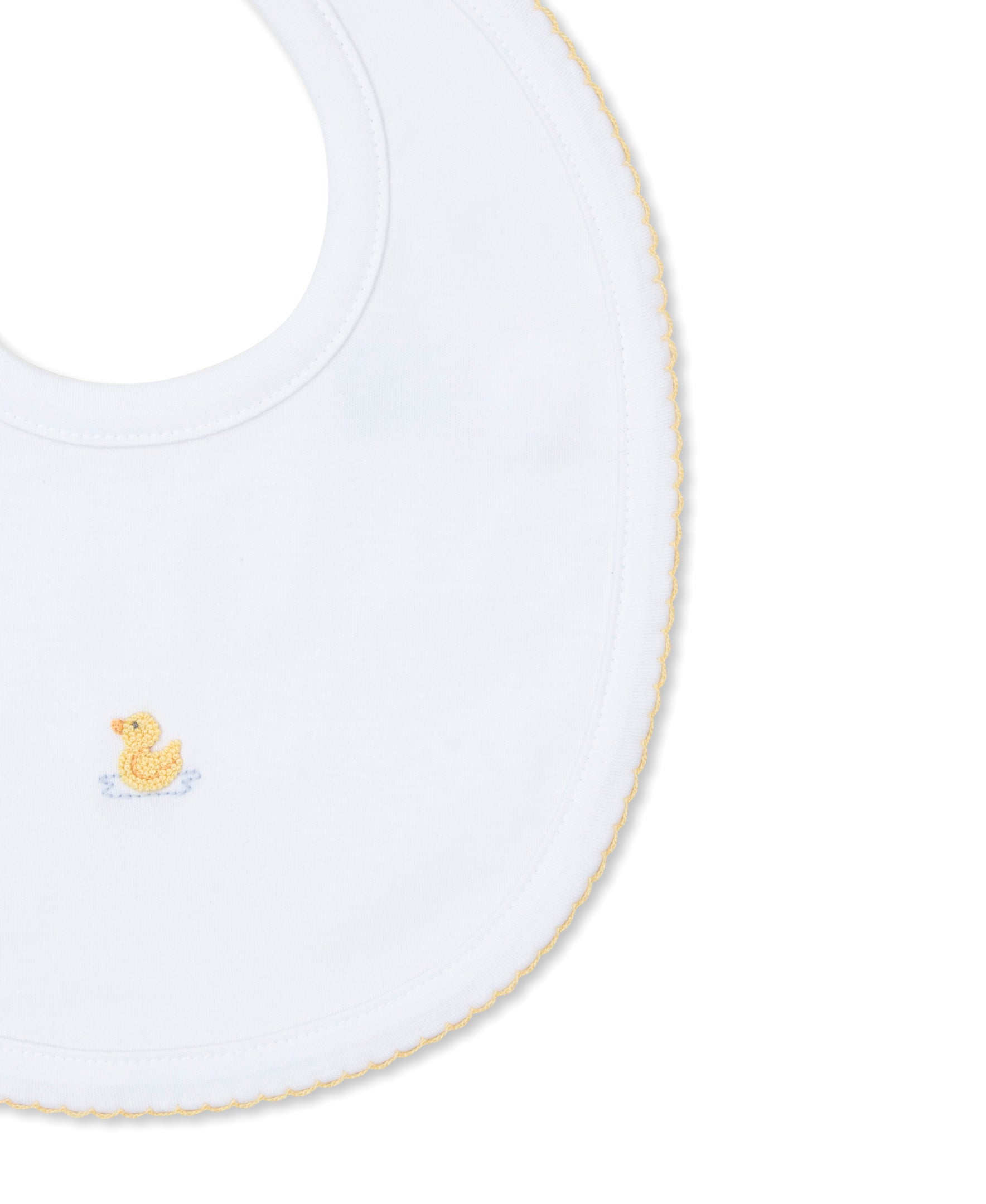 Premier Duckling White/Yellow Hand Emb. Bib