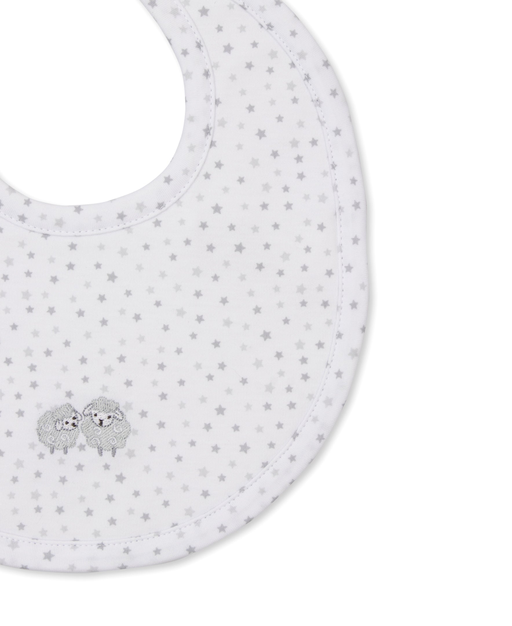 Baa Baa Baby Sheep Silver Star Bib - Kissy Kissy