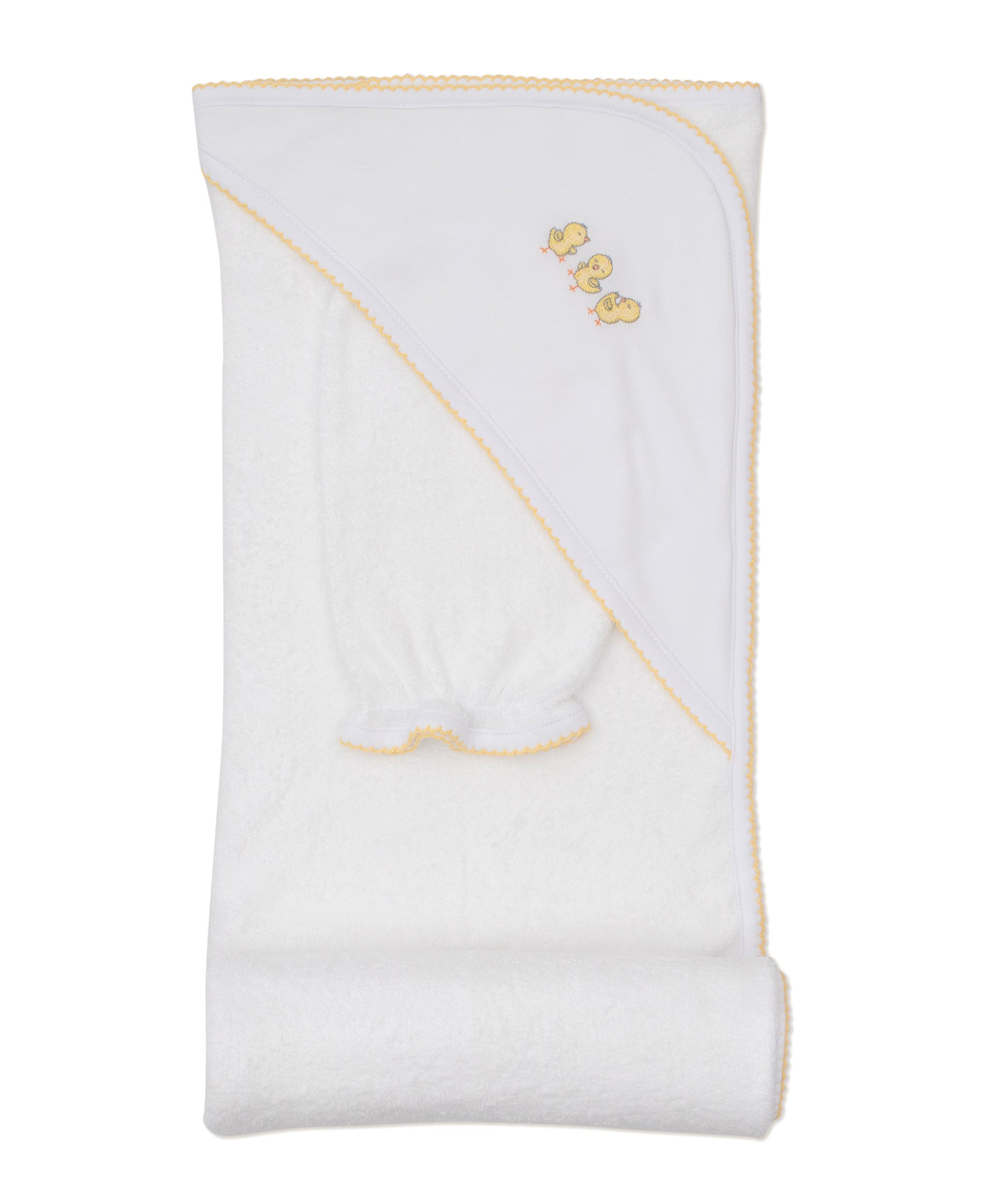 Cheery Chicks Hooded Towel & Mitt Set - Kissy Kissy