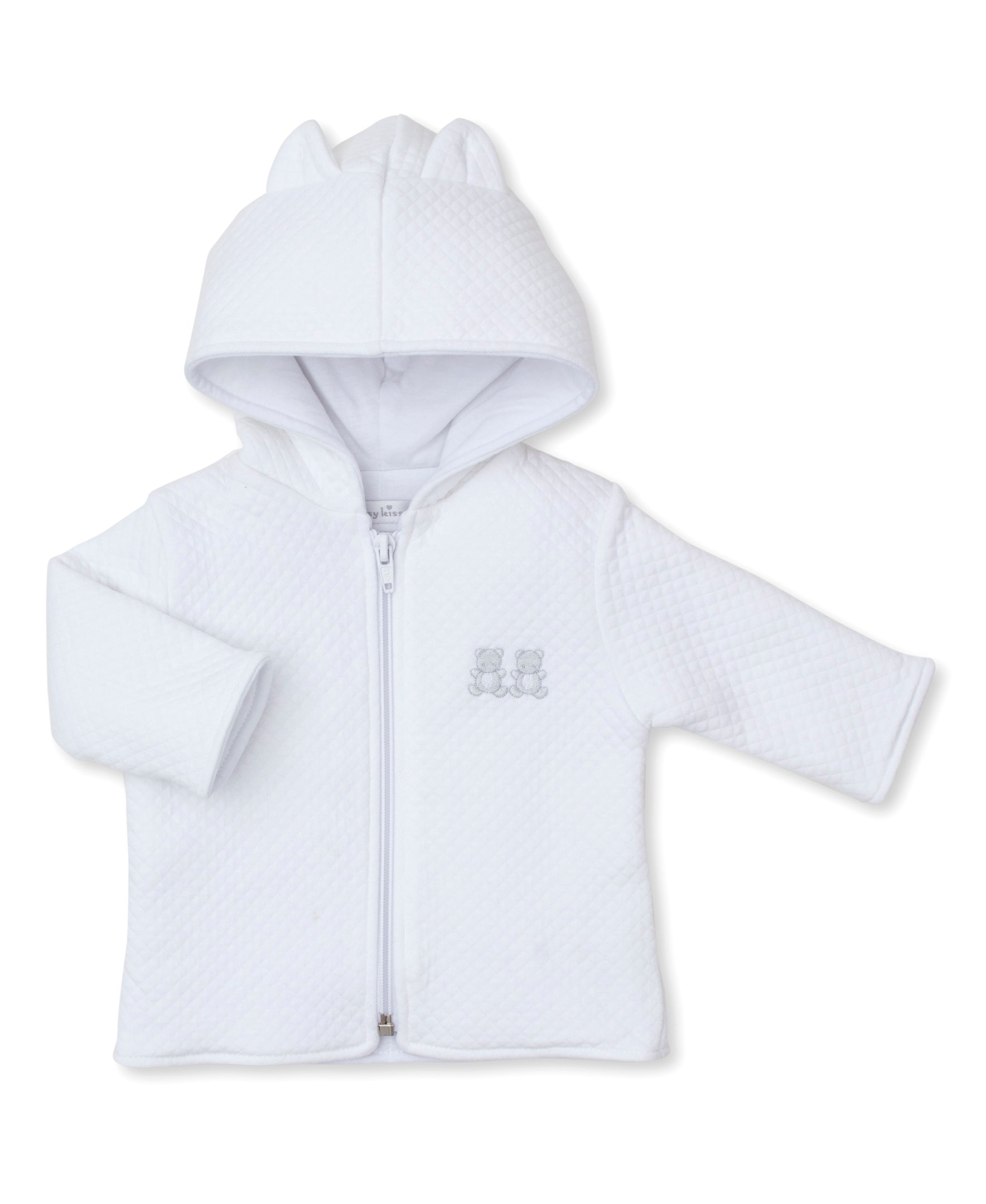 Baby Bear Cub White Padded Jacquard Jacket