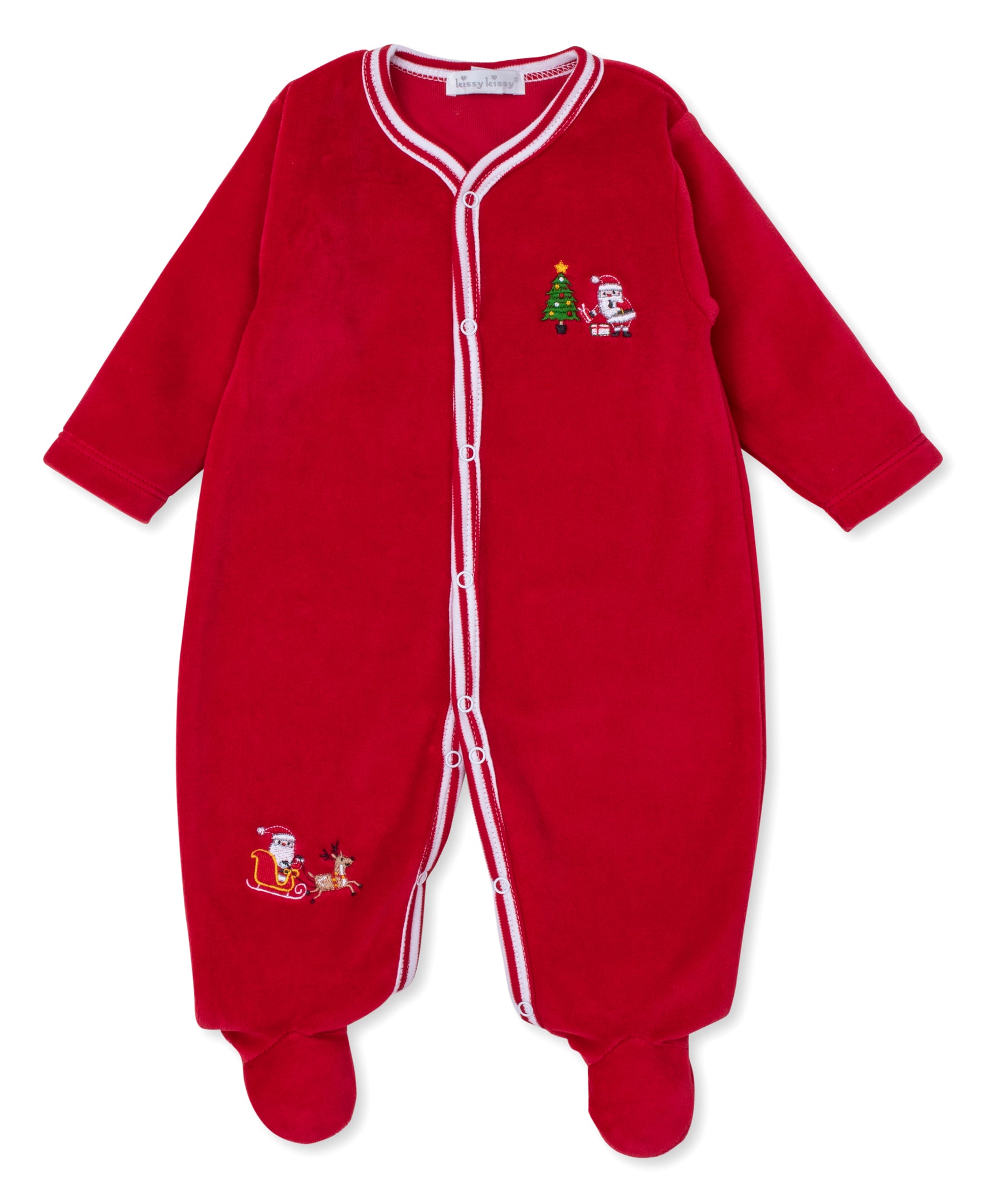 Christmas Magic Velour Footie - Kissy Kissy