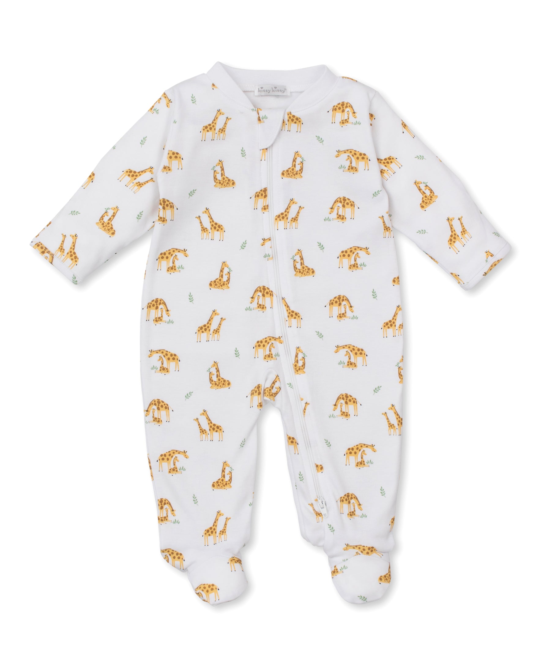 Giraffe Duo Zip Footie - Kissy Kissy