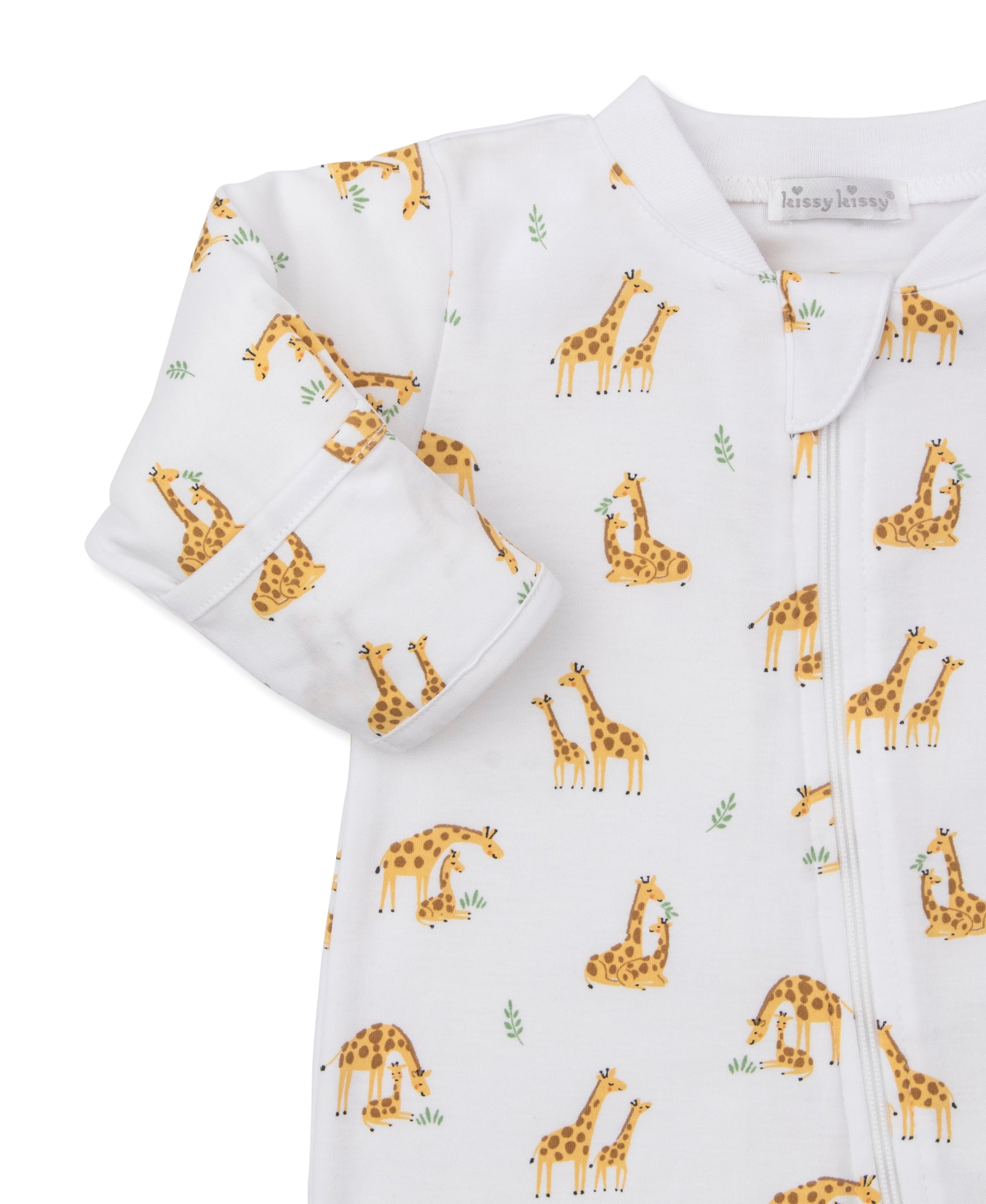 Giraffe Duo Zip Footie - Kissy Kissy