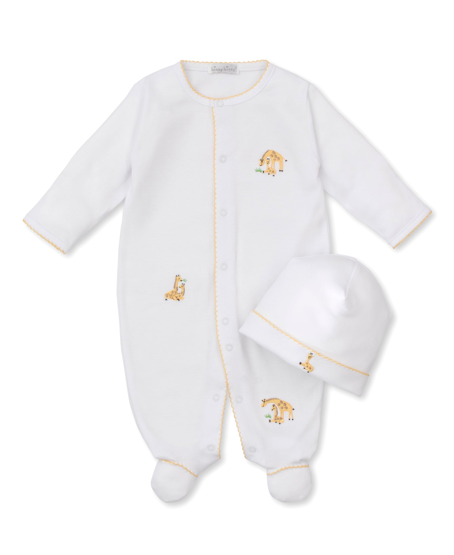 Giraffe Duo Footie & Hat Set - Kissy Kissy