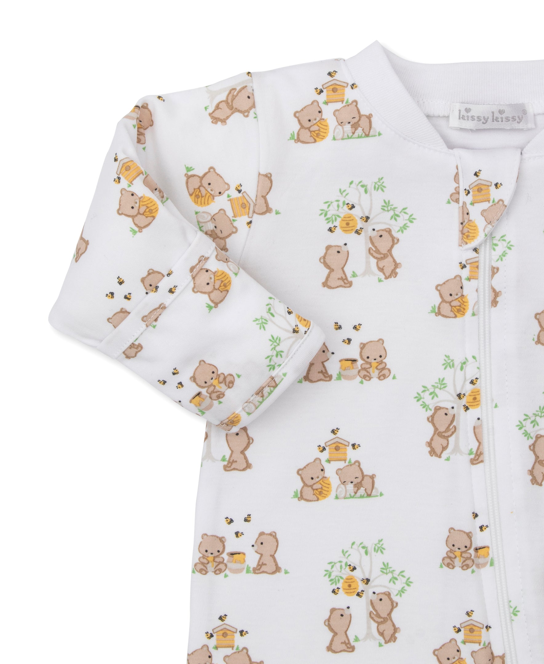 Honey Bear Cubs Zip Footie - Kissy Kissy