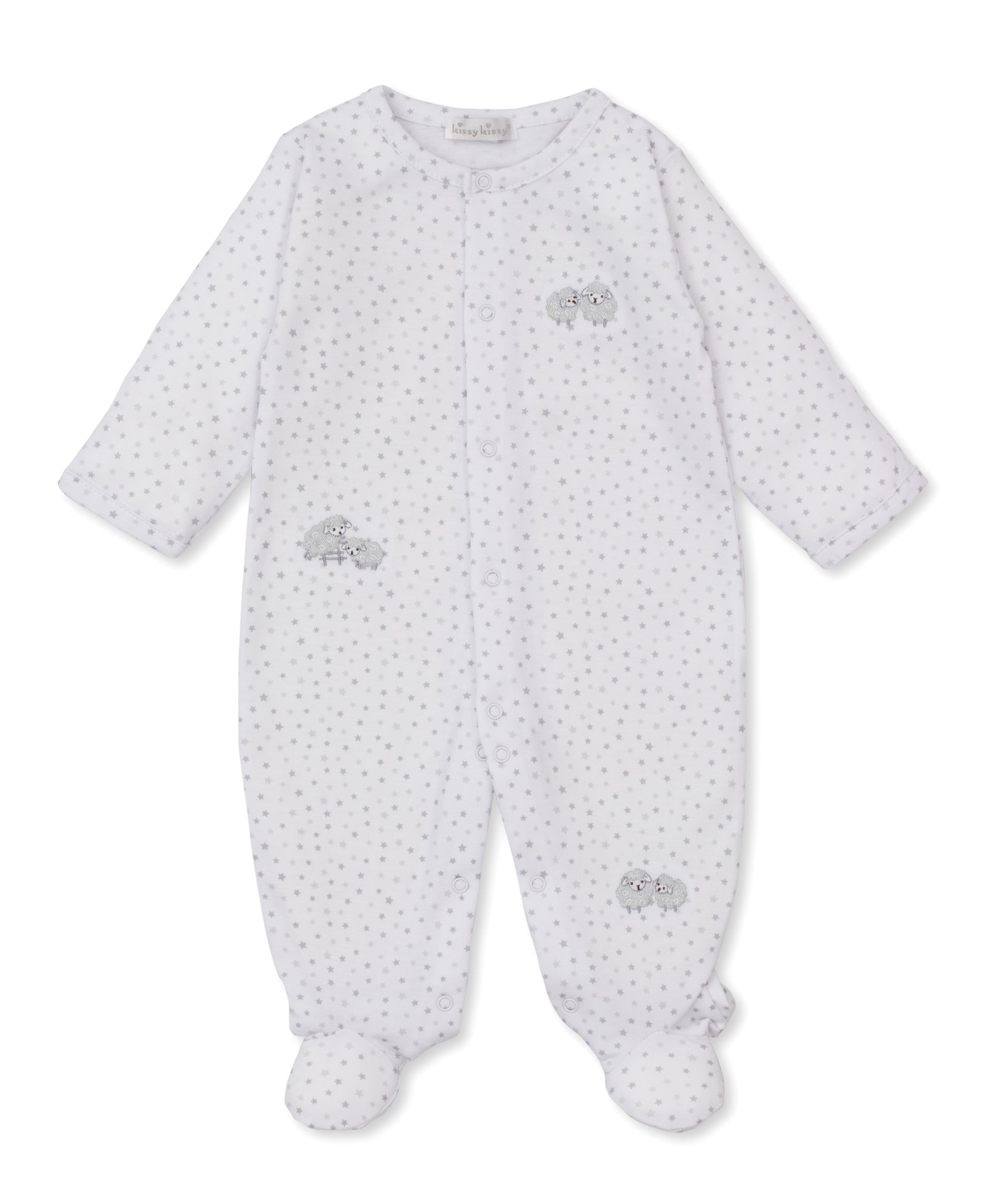 Baa Baa Baby Sheep Silver Star Footie - Kissy Kissy