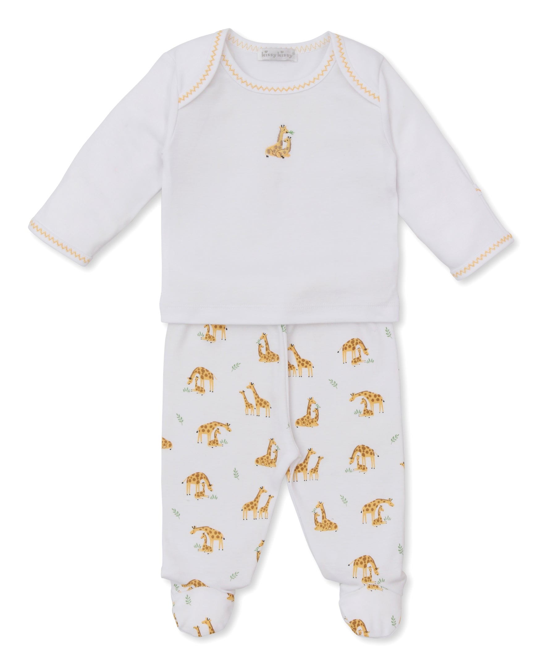 Giraffe Duo Footed Pant Set - Kissy Kissy