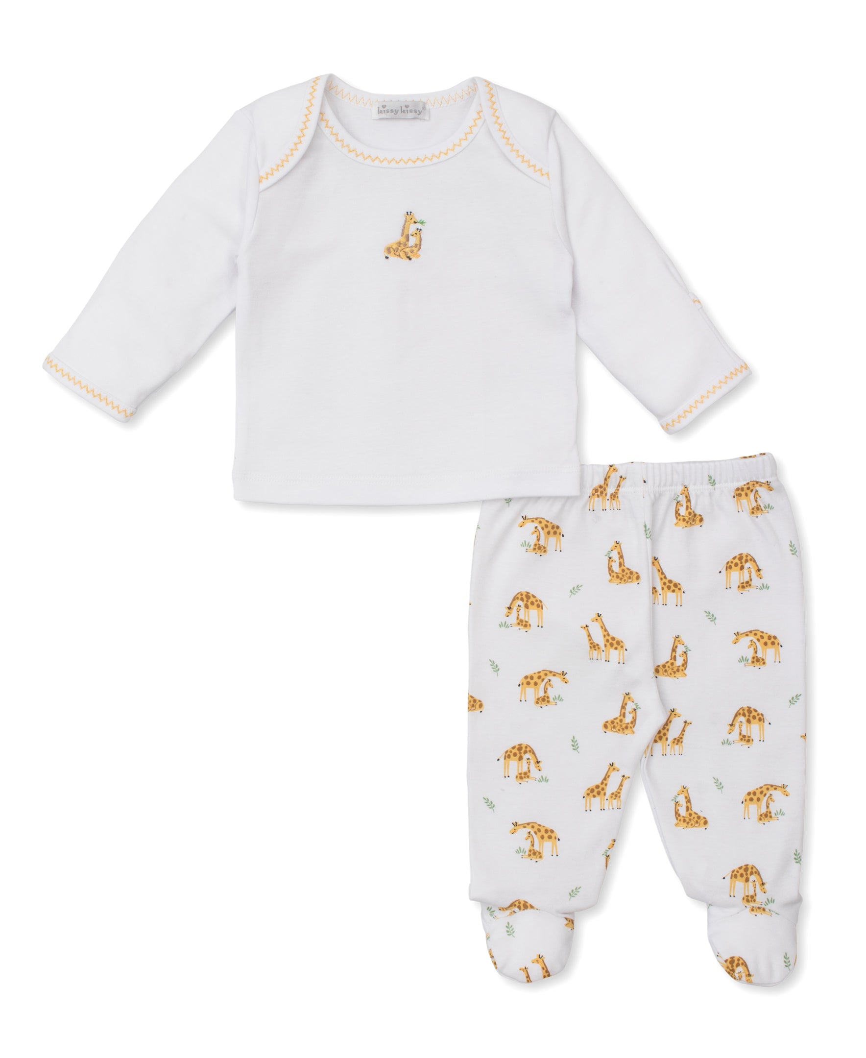 Giraffe Duo Footed Pant Set - Kissy Kissy