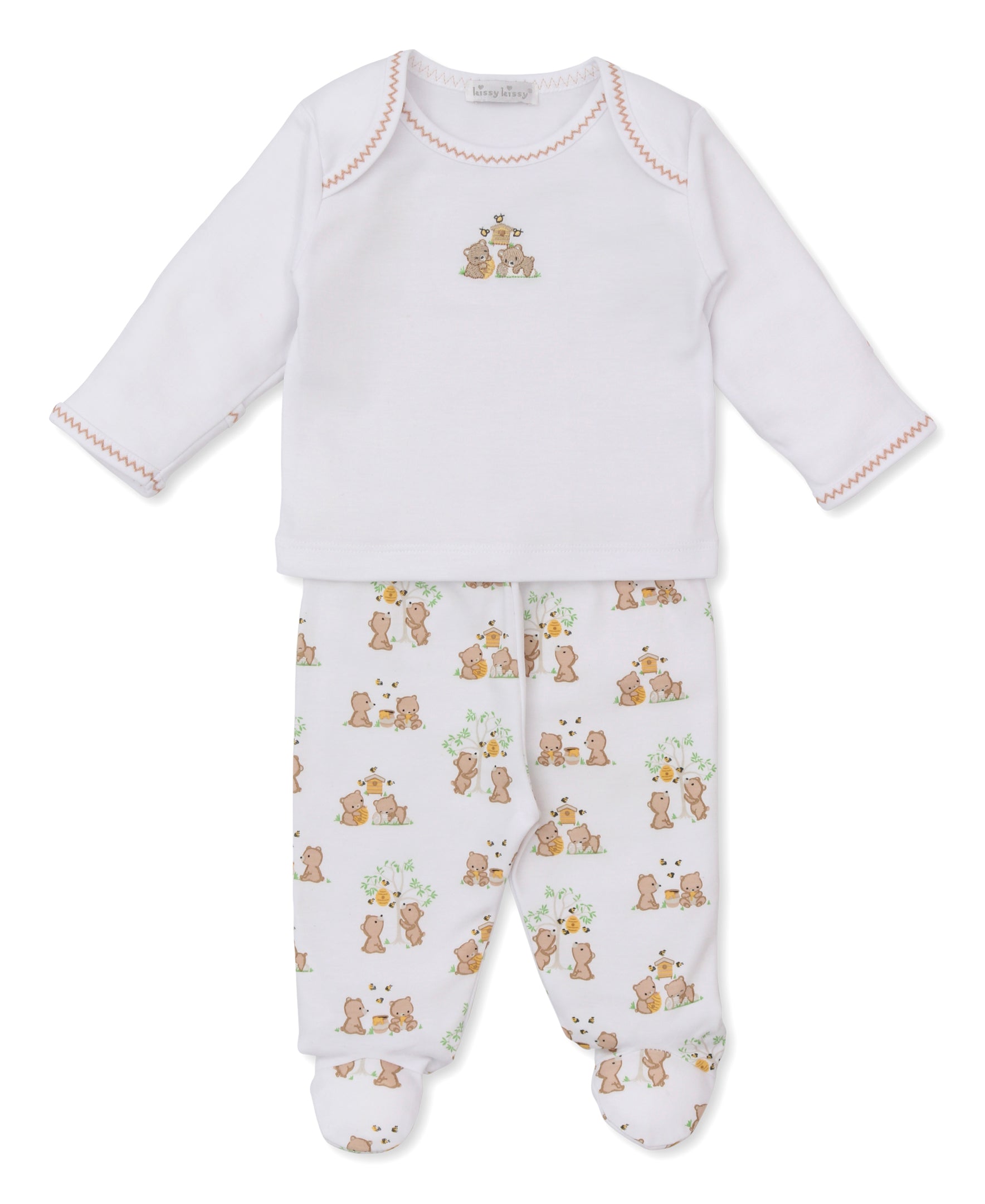 Honey Bear Cubs Footed Pant Set - Kissy Kissy