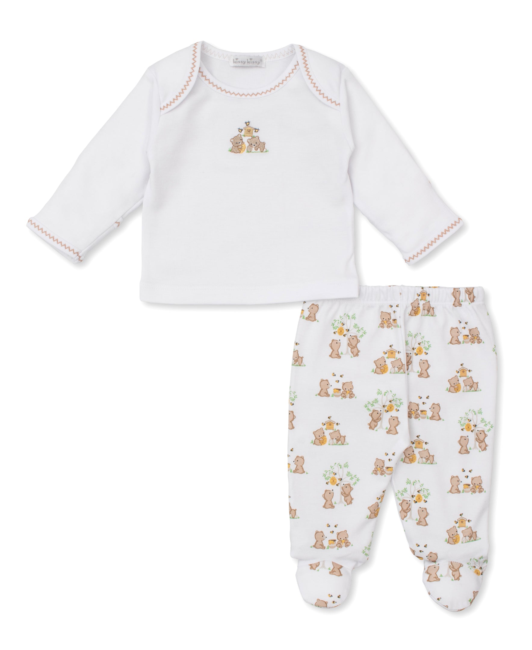 Honey Bear Cubs Footed Pant Set - Kissy Kissy