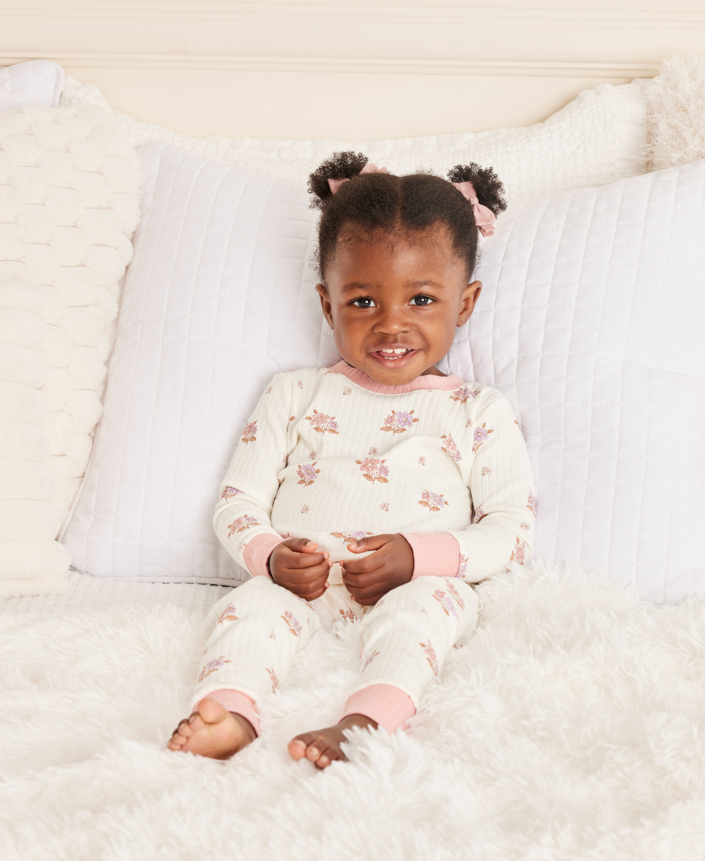 Kissy Love Abloom Ribbed Pajama Set - Kissy Kissy