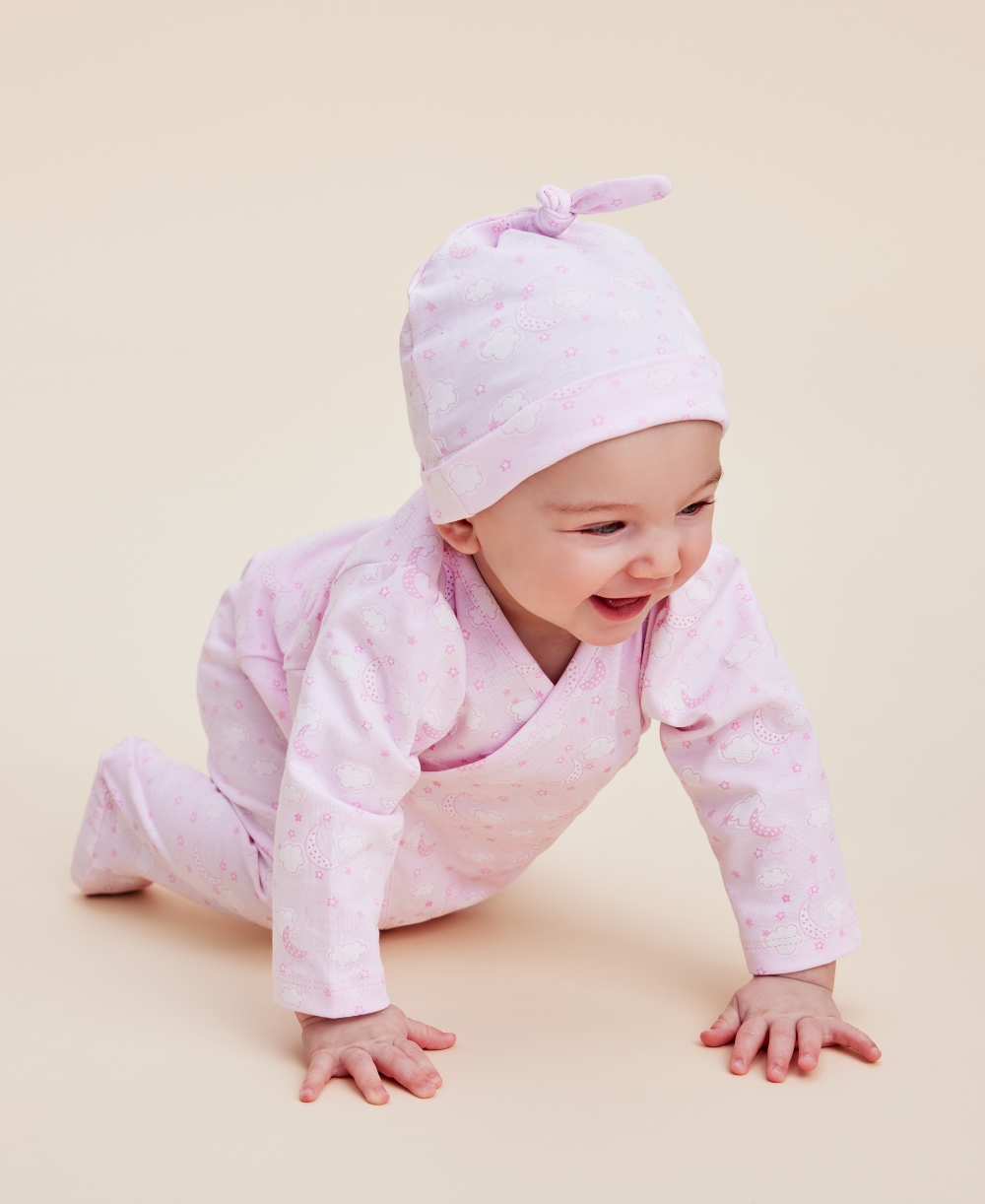 Night Clouds Pink Footed Pant Set - Kissy Kissy