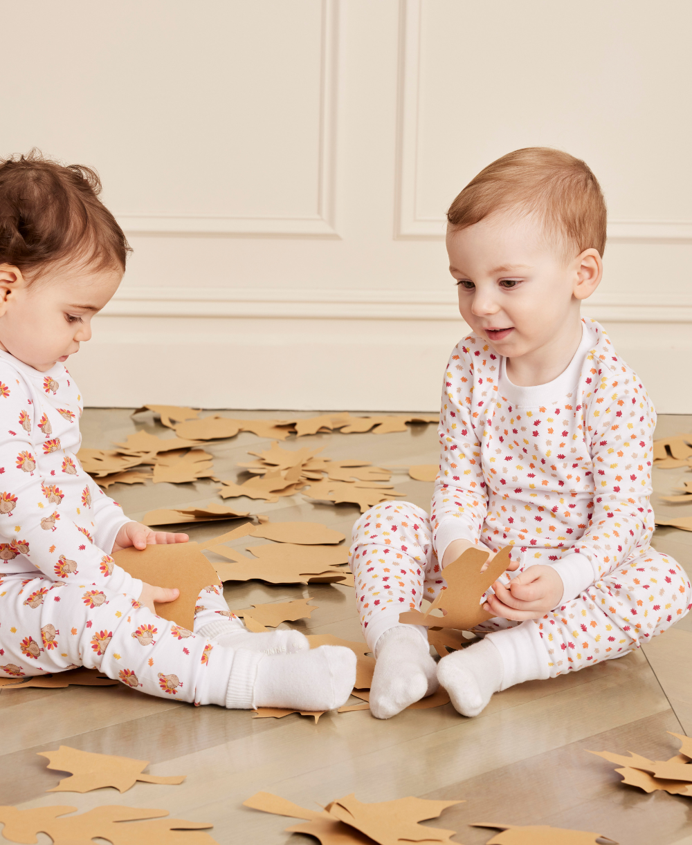 Turkey Time Leaves Pajama Set - Kissy Kissy