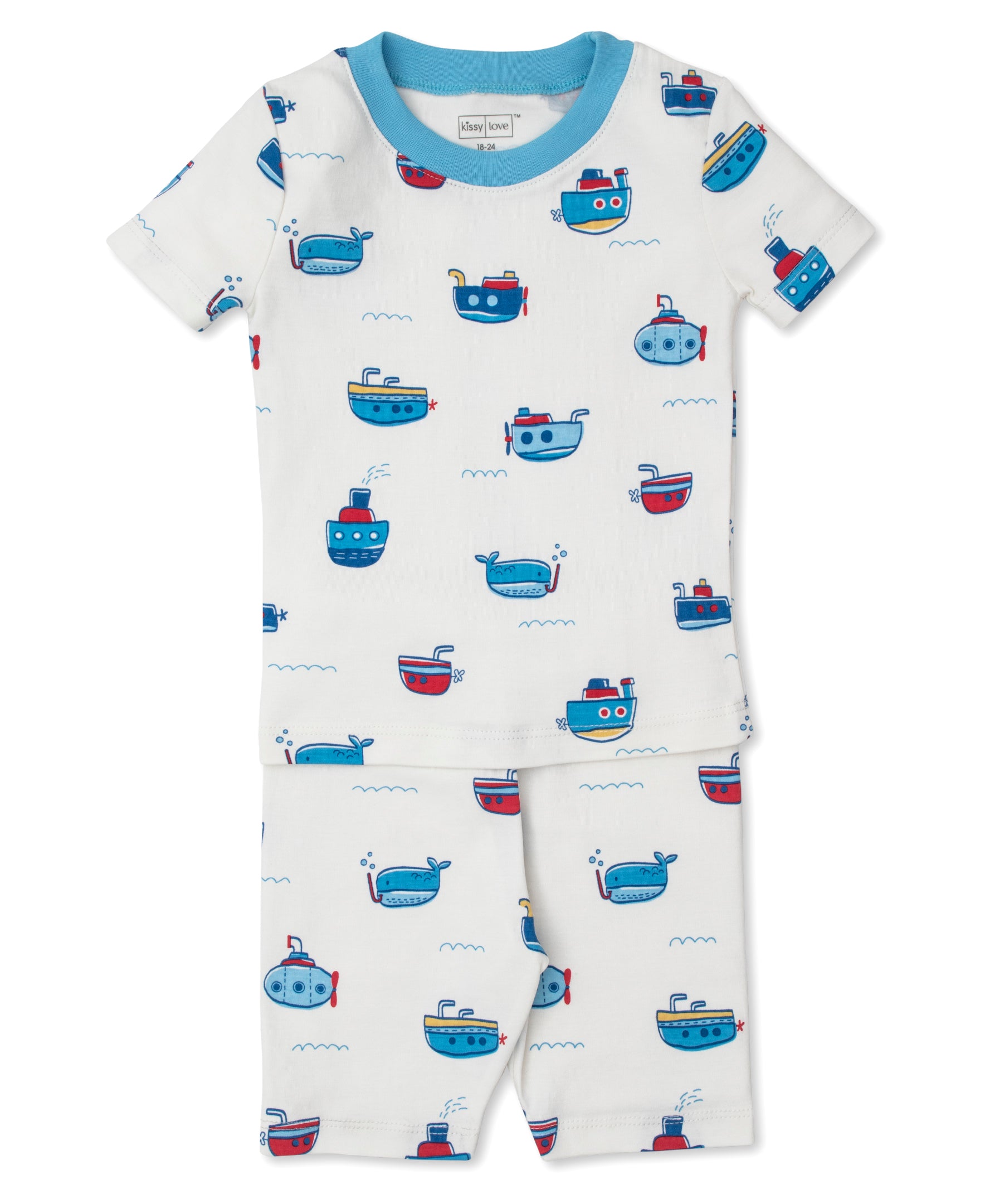 Kissy Love Ocean Traffic Short Toddler Pajama Set - Kissy Kissy