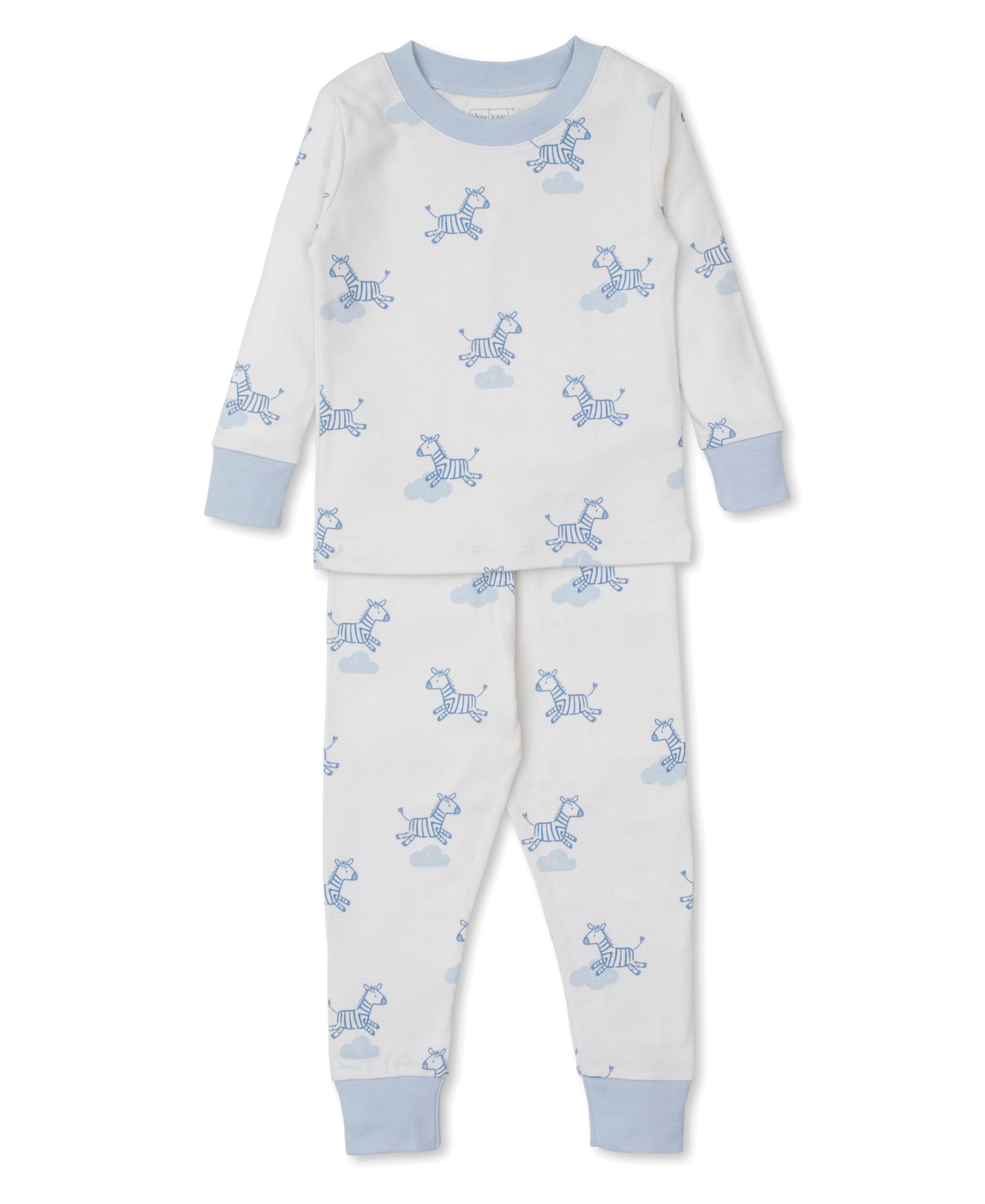 Kissy Love Dreamy Zebras Blue Pajama Set - Kissy Kissy