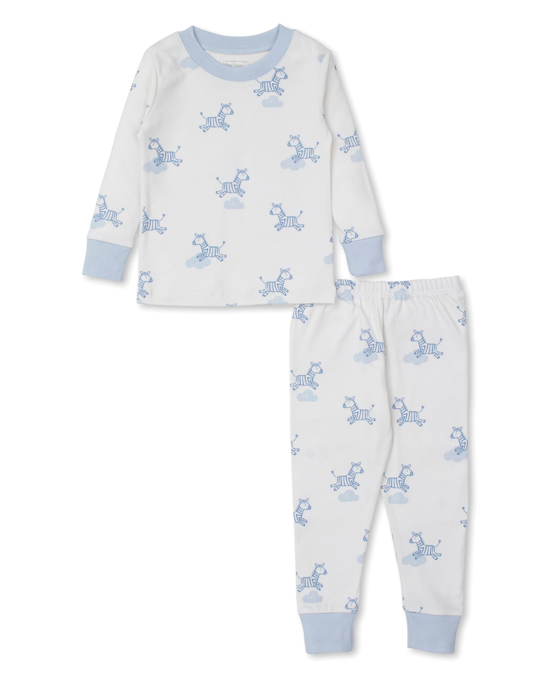 Kissy Love Dreamy Zebras Blue Pajama Set - Kissy Kissy