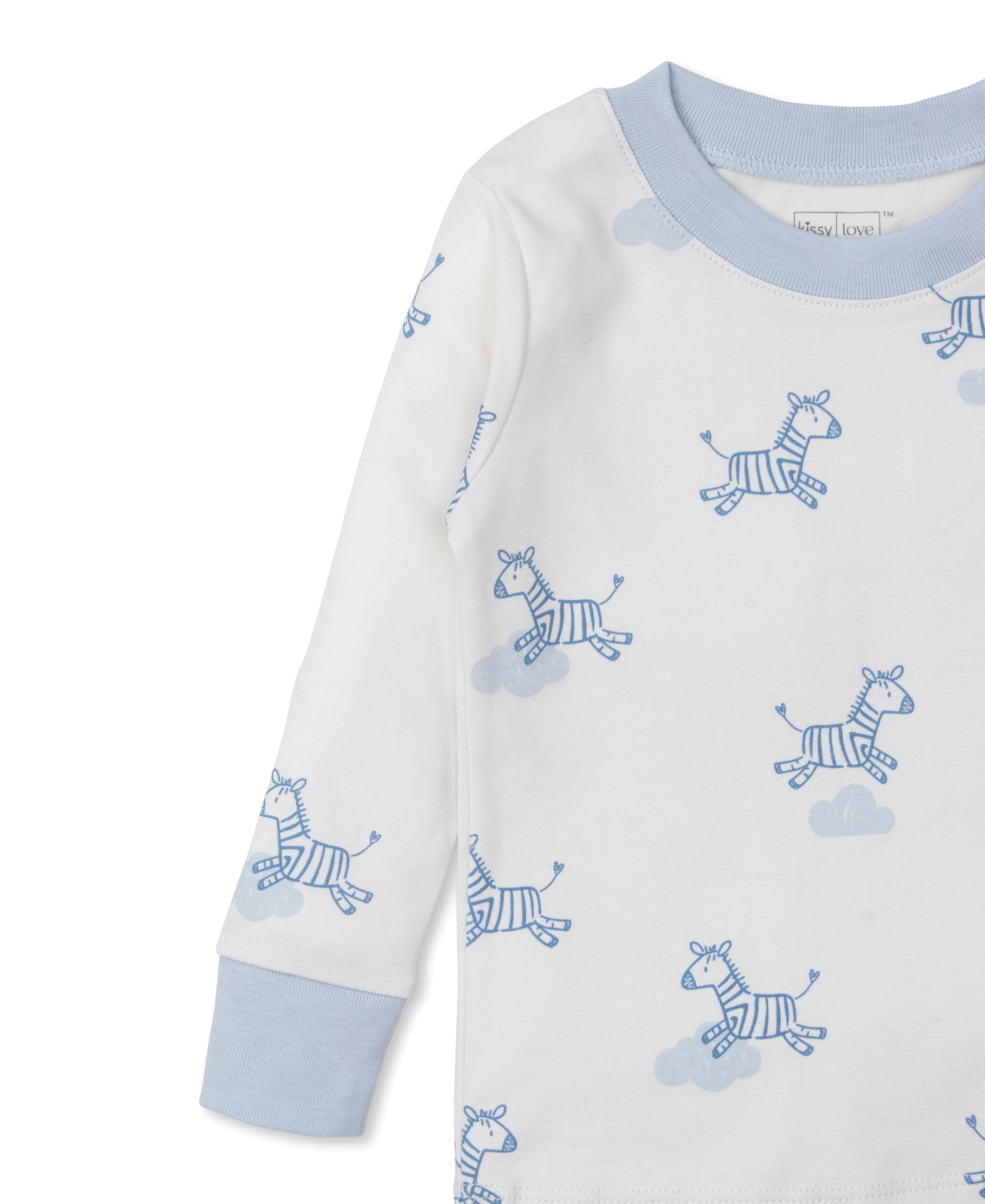 Kissy Love Dreamy Zebras Blue Pajama Set - Kissy Kissy