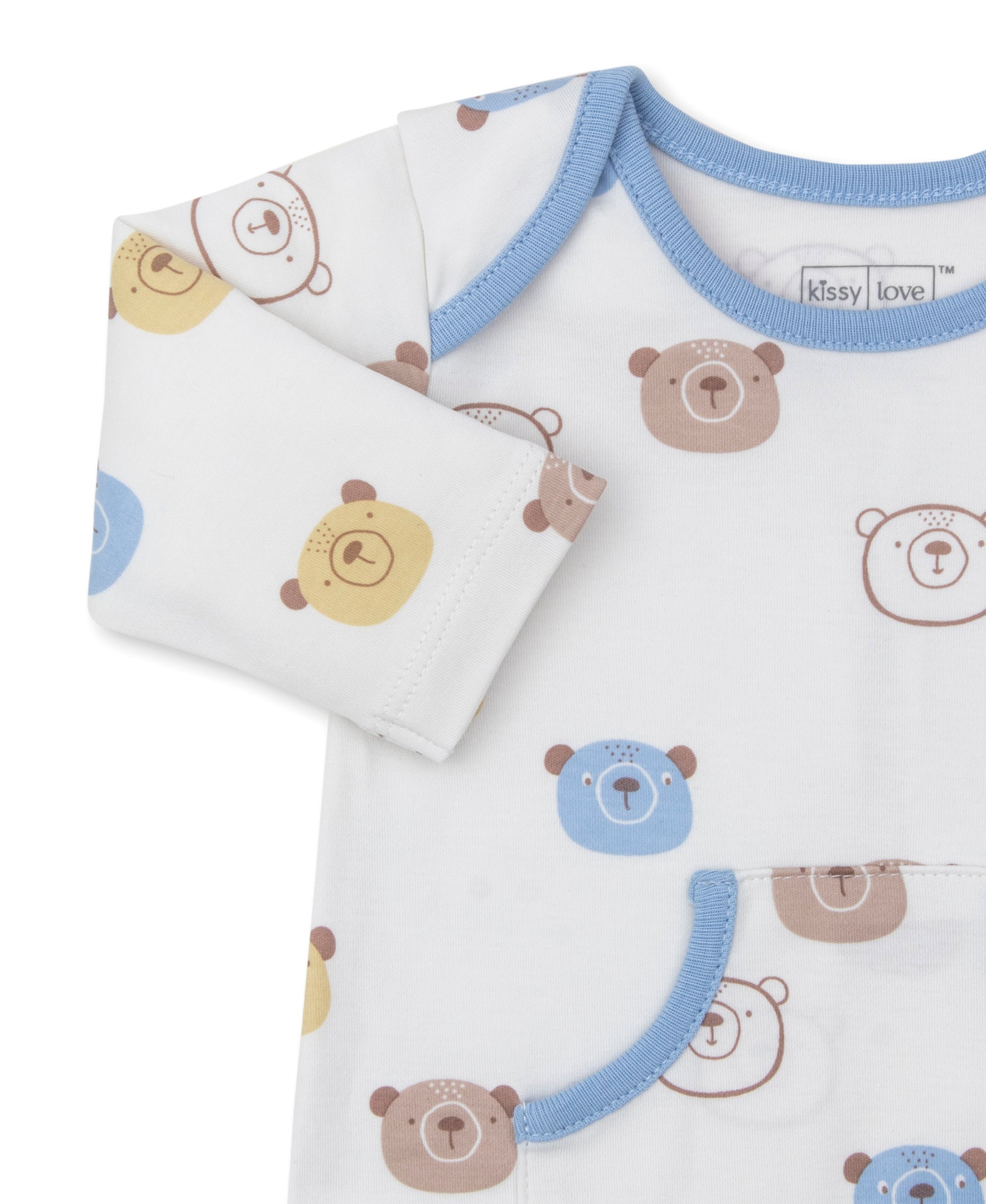 Kissy Love Bear Talk Blue Playsuit - Kissy Kissy