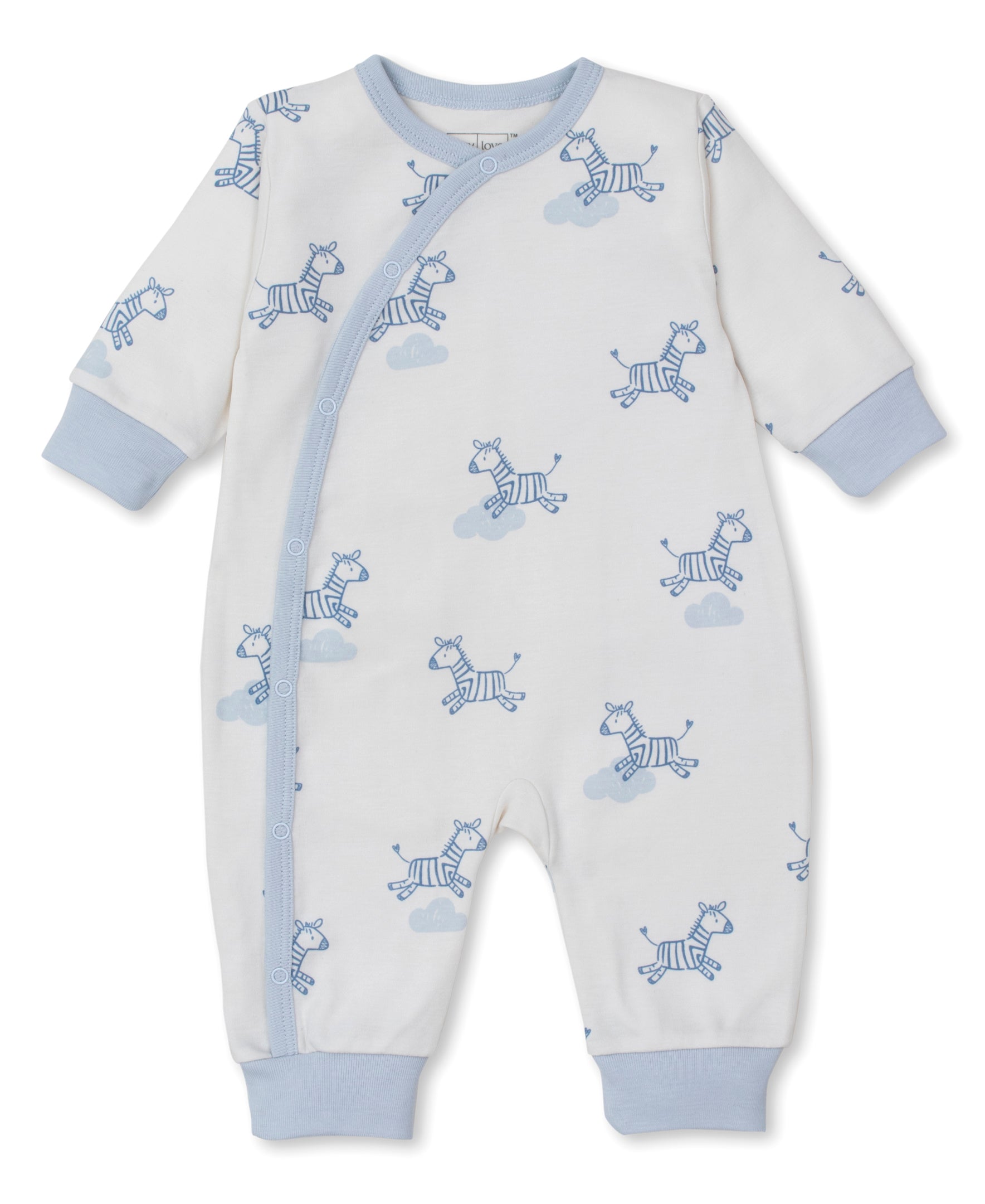 Kissy Love Dreamy Zebras Blue Playsuit - Kissy Kissy