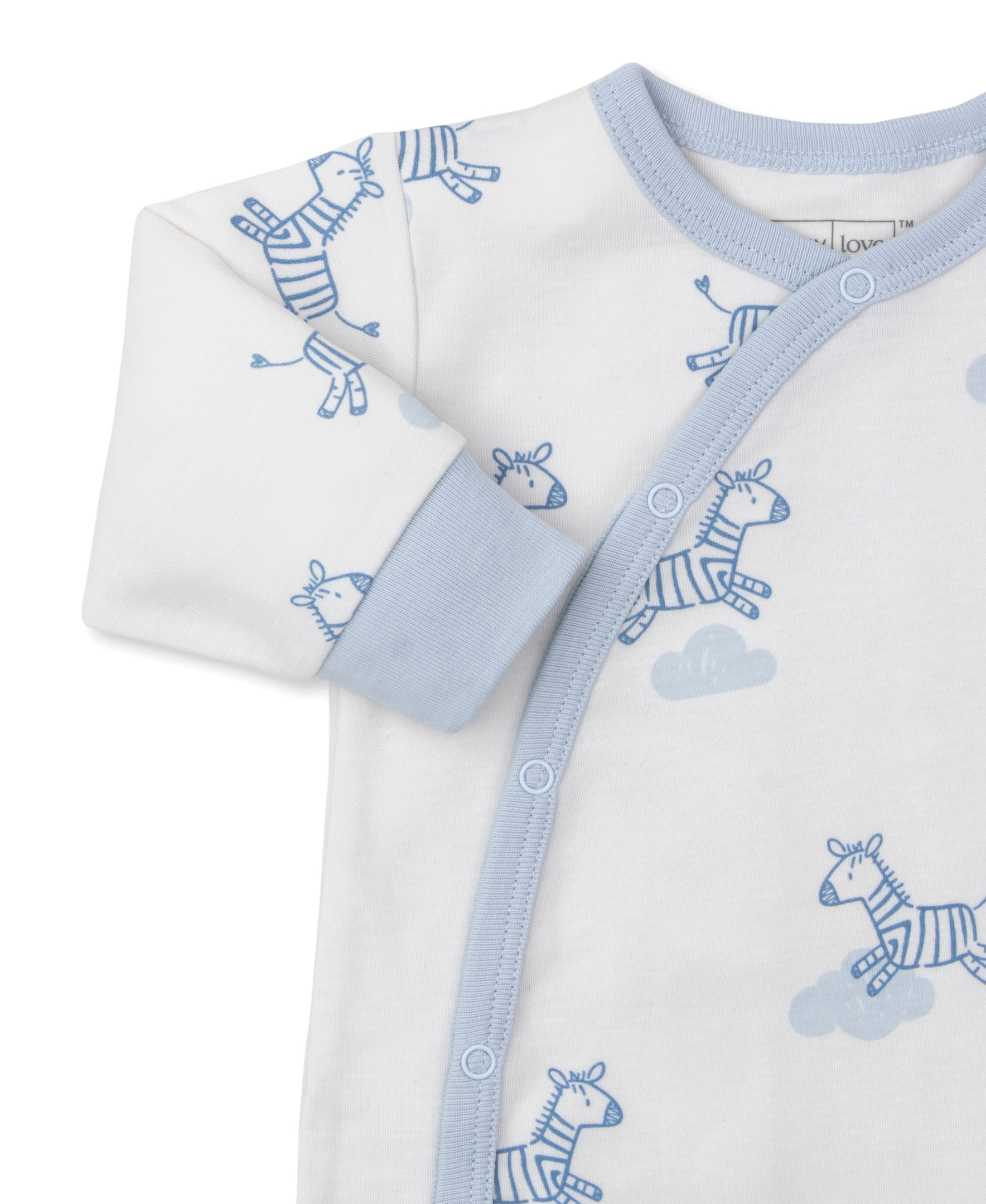 Kissy Love Dreamy Zebras Blue Playsuit - Kissy Kissy