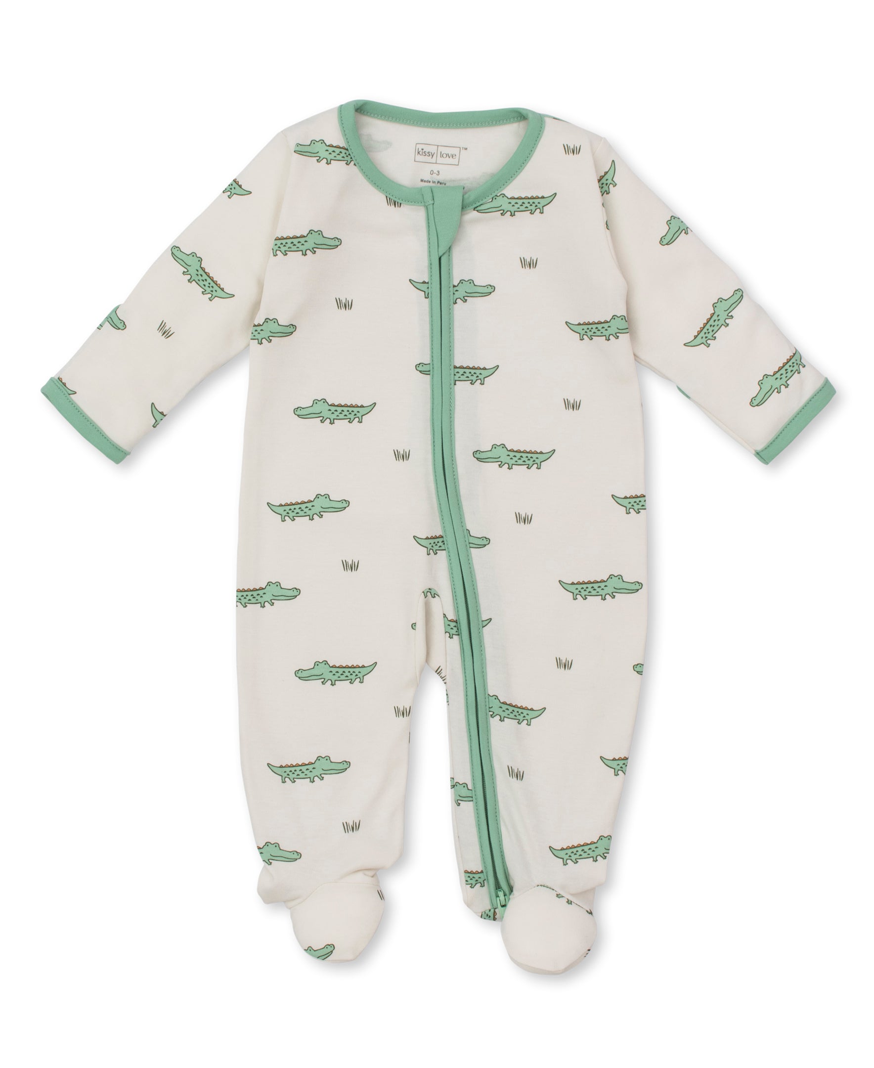 Kissy Love Crocodile Walk Zip Footie - Kissy Kissy