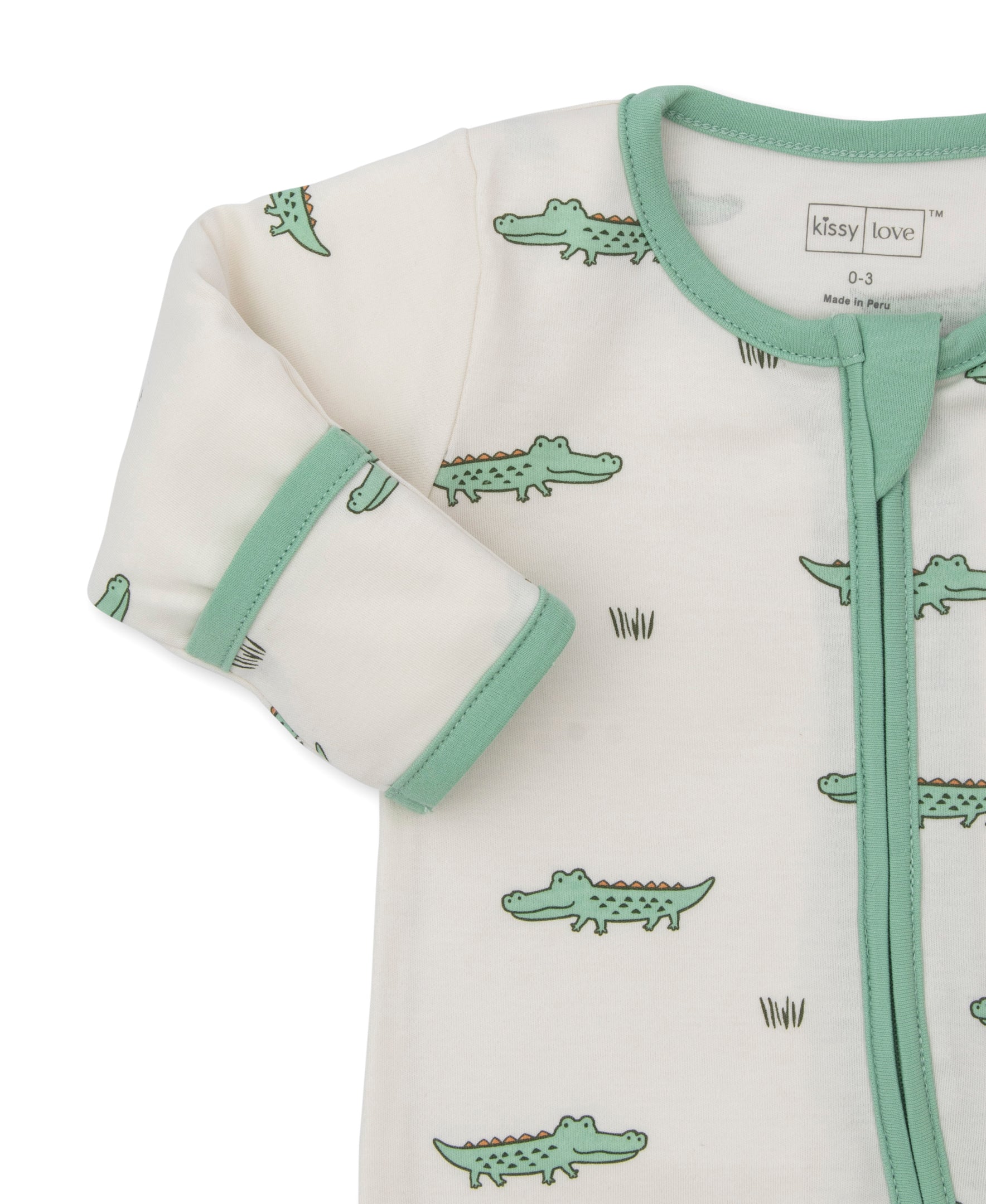 Kissy Love Crocodile Walk Zip Footie - Kissy Kissy