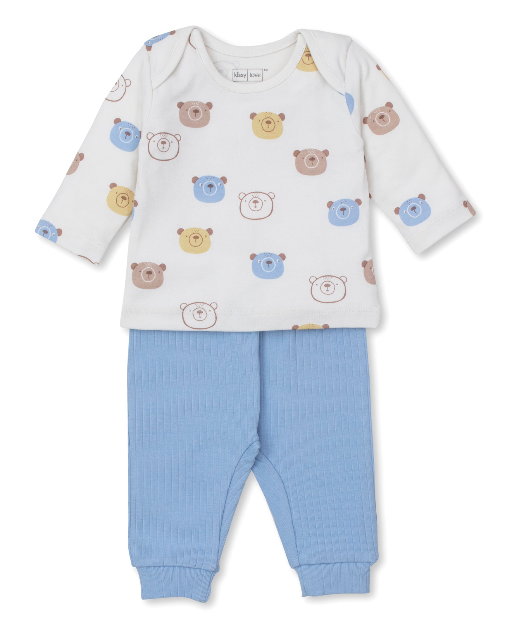 Kissy Love Bear Talk Blue Pant Set - Kissy Kissy