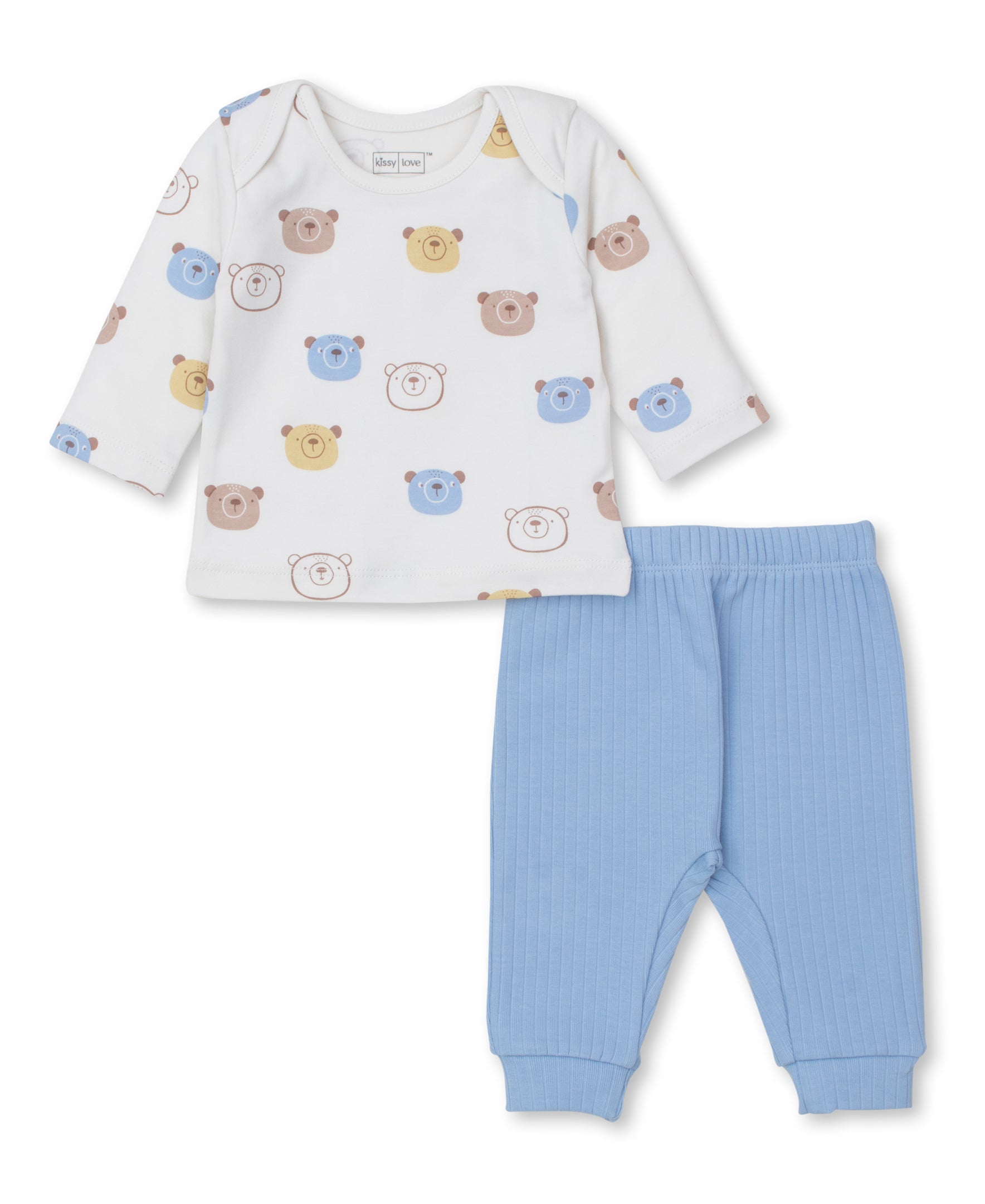 Kissy Love Bear Talk Blue Pant Set - Kissy Kissy