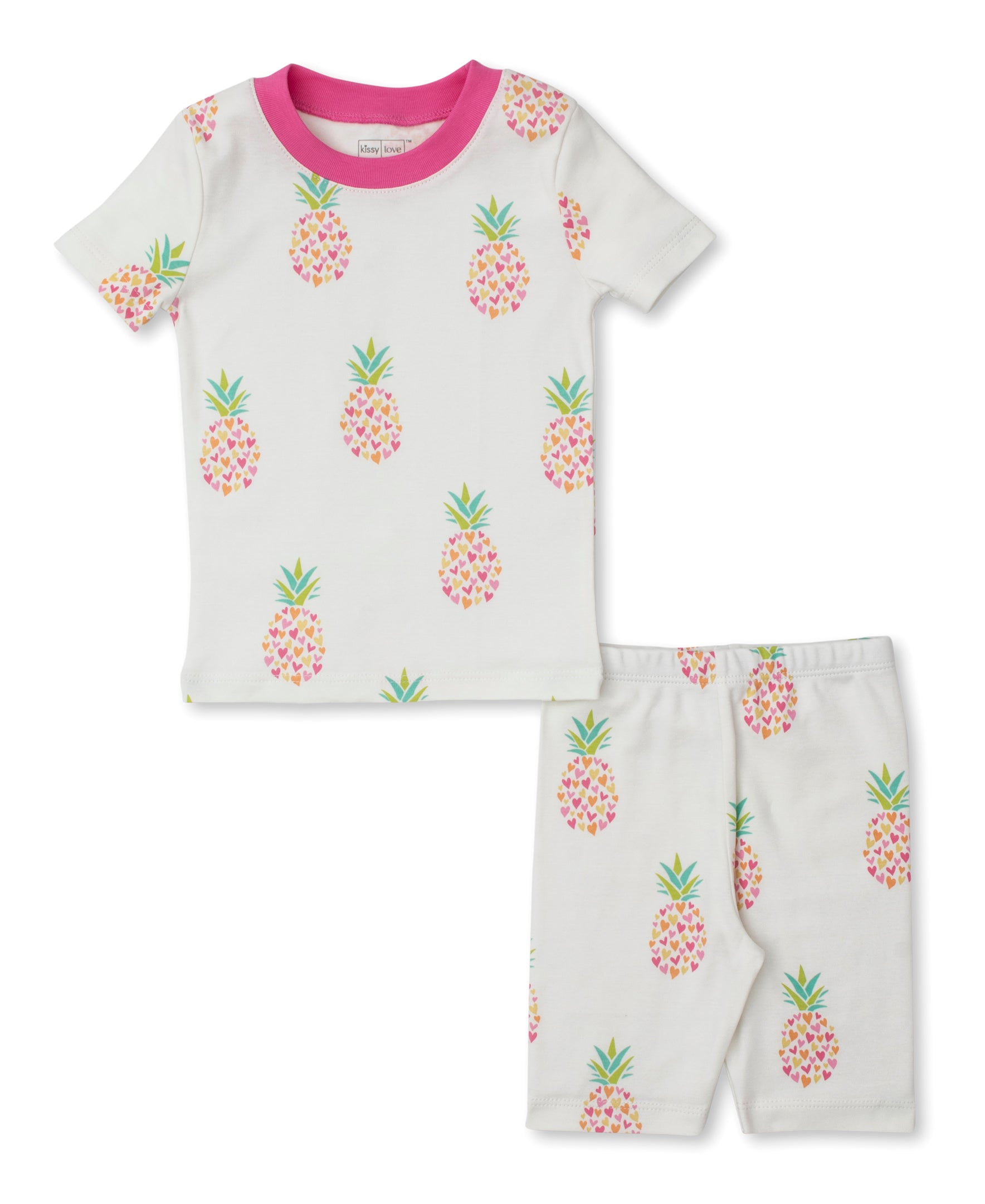 Kissy Love Fancy Pineapples Short Pajama Set - Kissy Kissy