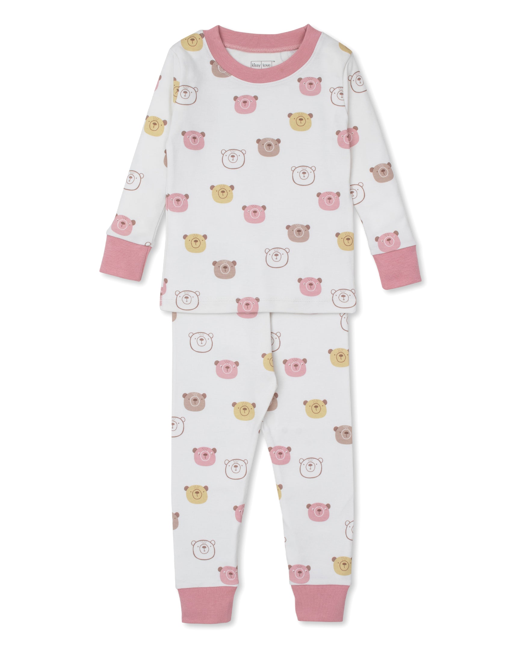 Kissy Love Bear Talk Pink Toddler Pajama Set - Kissy Kissy