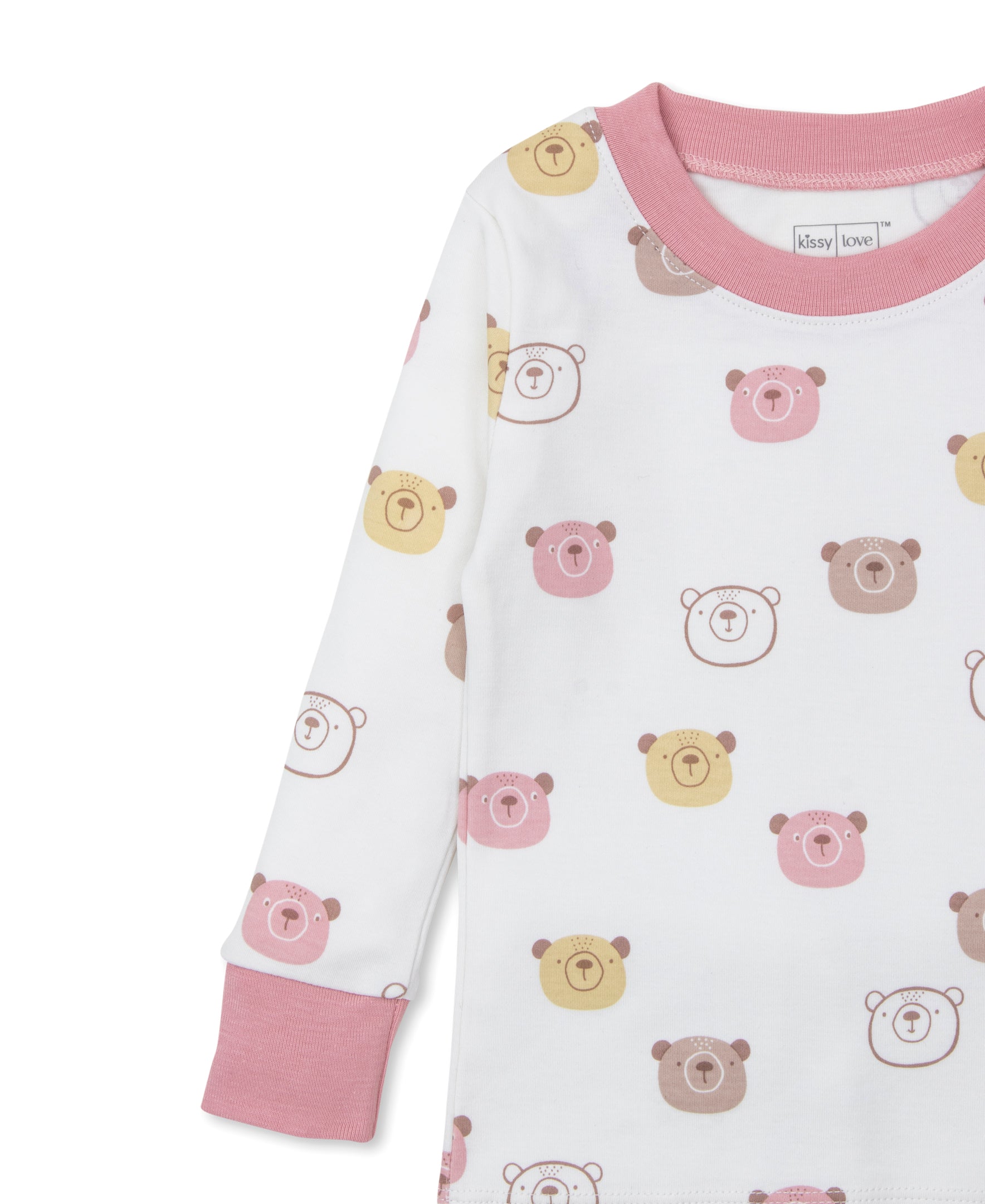 Kissy Love Bear Talk Pink Toddler Pajama Set - Kissy Kissy