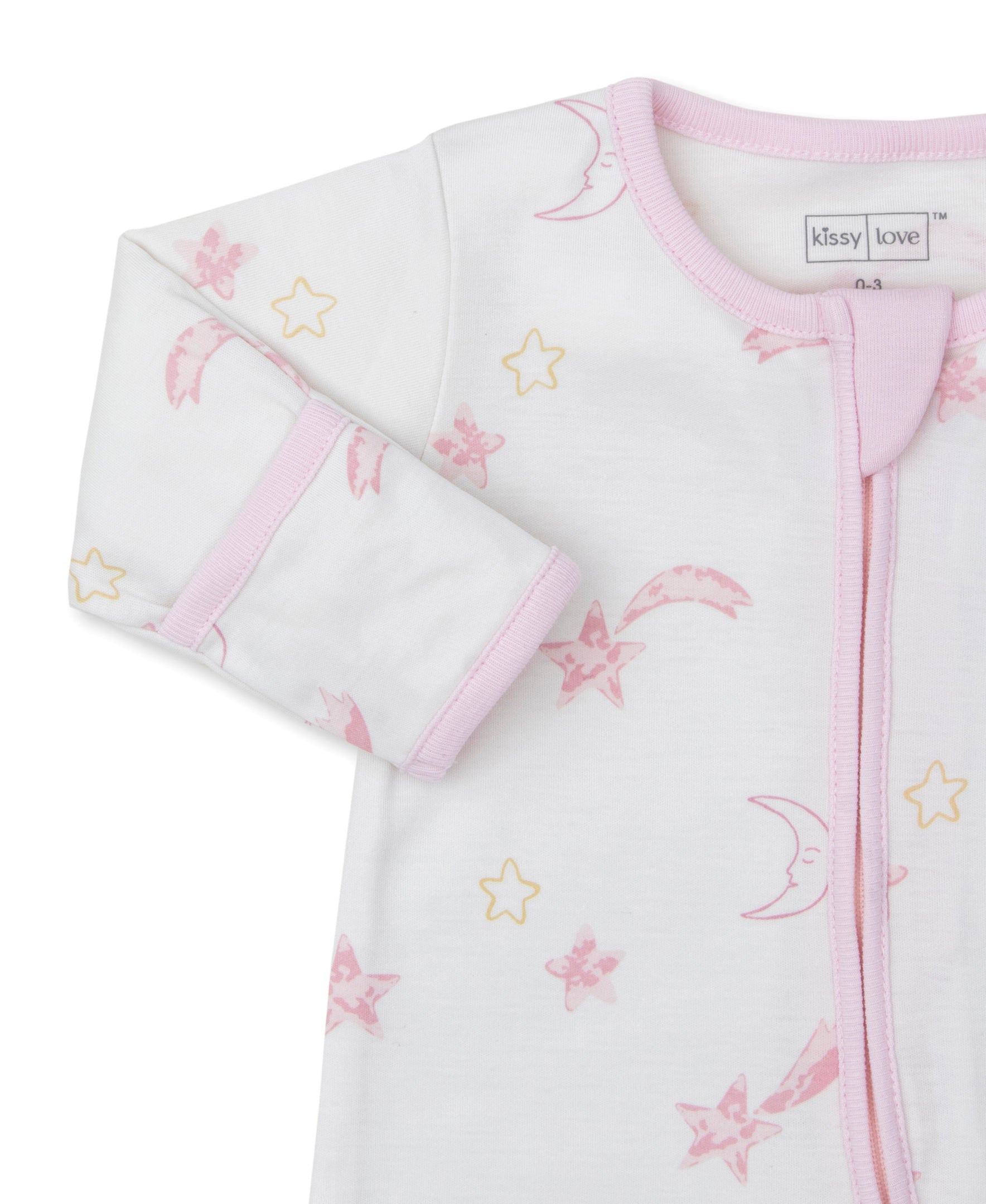 Kissy Love Starry Sky Pink Zip Footie - Kissy Kissy