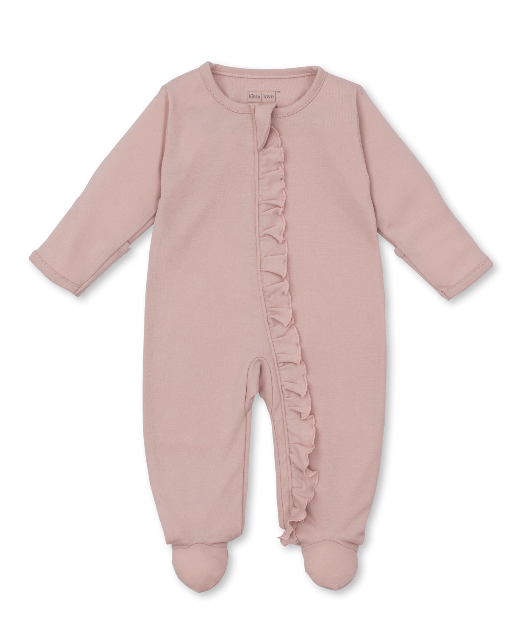 Kissy Love Light Pink Zip Footie - Kissy Kissy