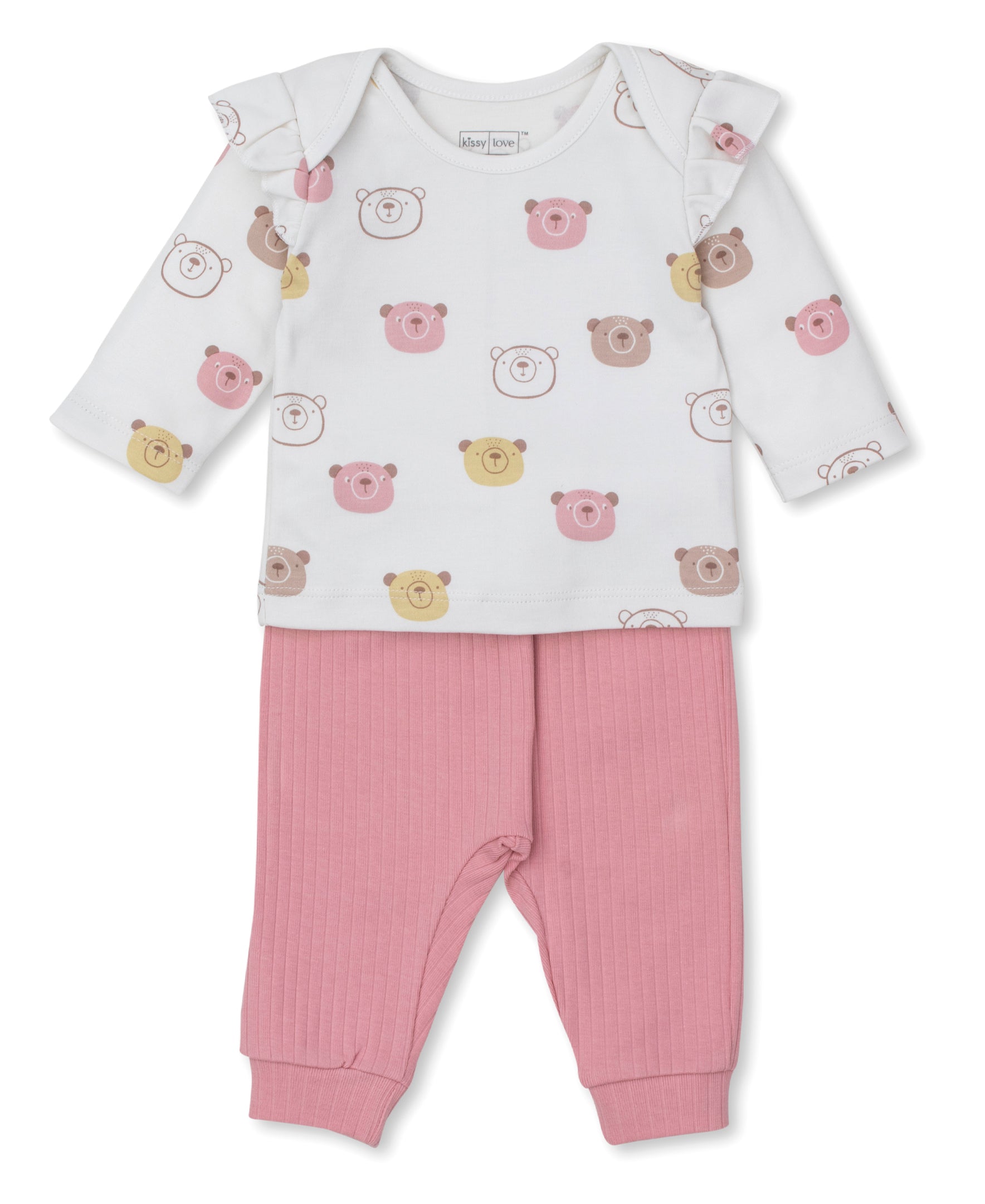 Kissy Love Bear Talk Pink Pant Set - Kissy Kissy