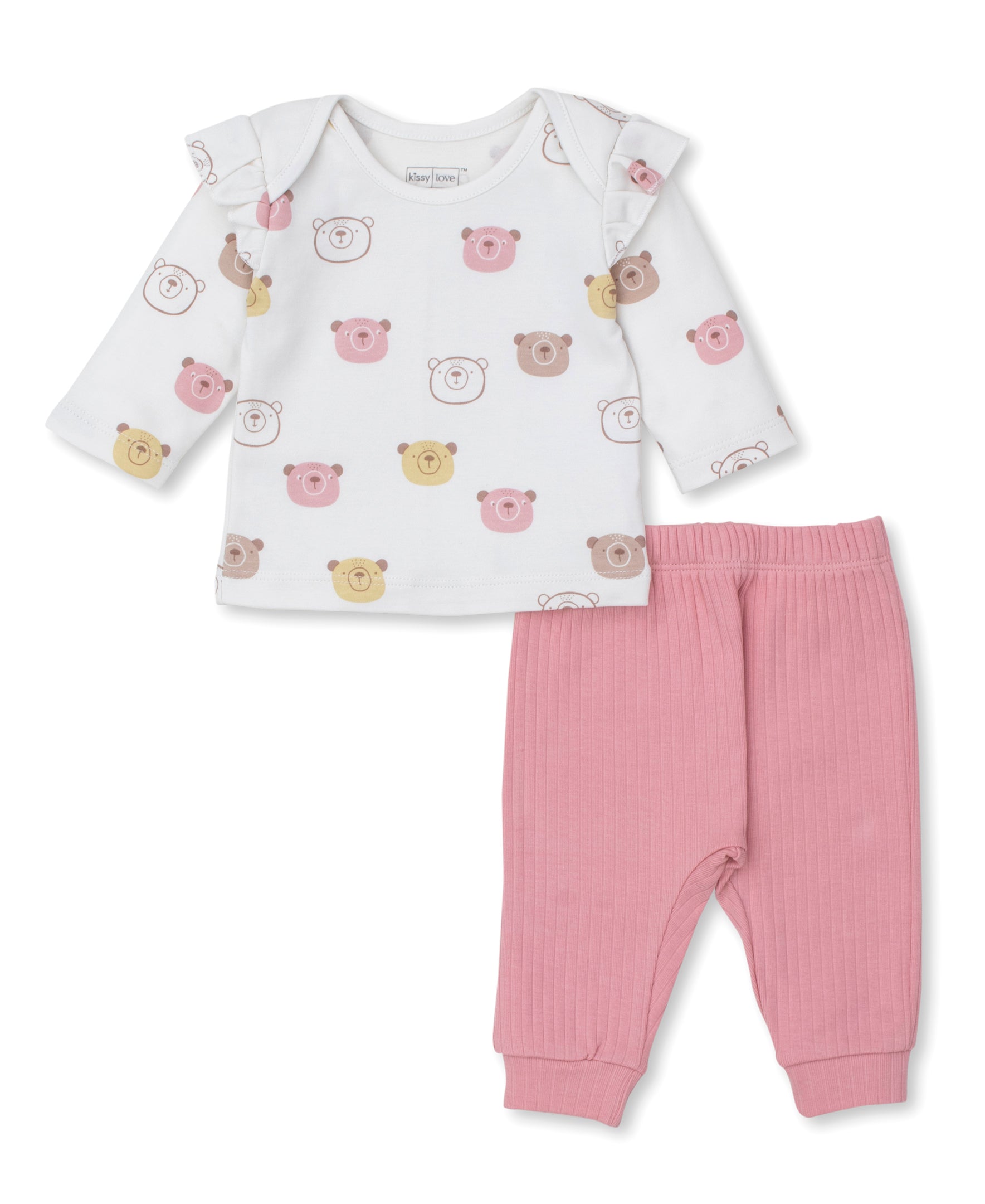 Kissy Love Bear Talk Pink Pant Set - Kissy Kissy