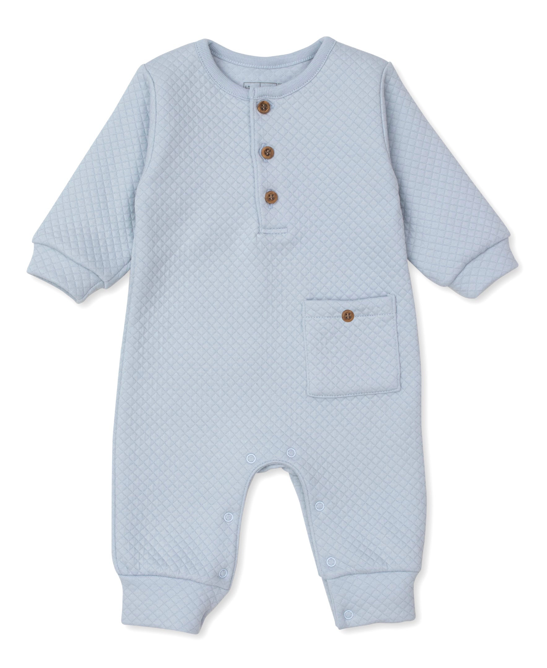 Kissy Love Light Blue Jacquard Playsuit - Kissy Kissy