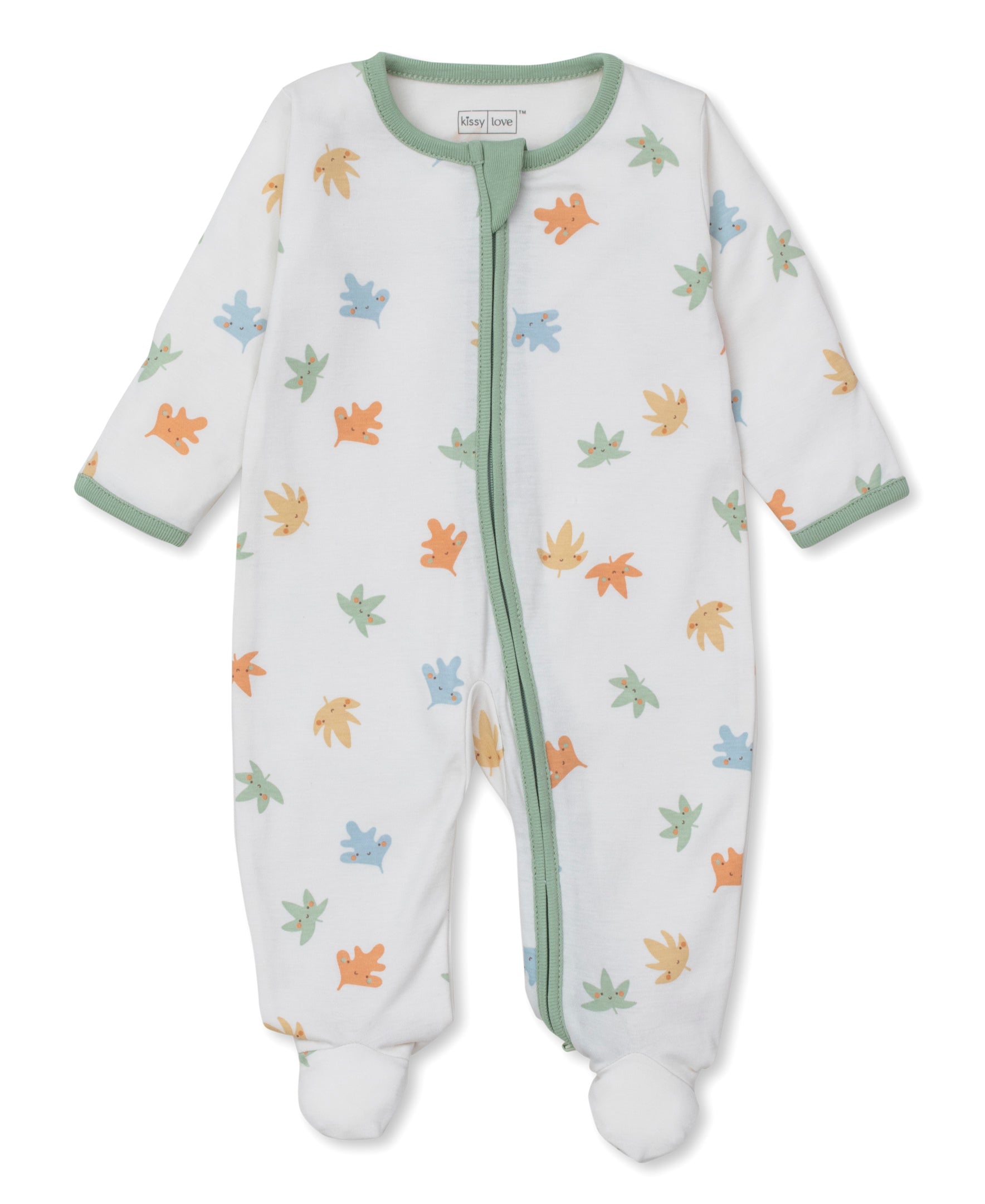 Kissy Love Leafy Breeze Zip Footie - Kissy Kissy