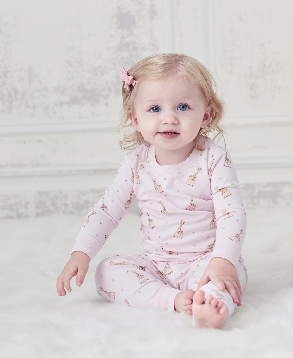 Sophie la girafe Pink Print Pajamas - Kissy Kissy