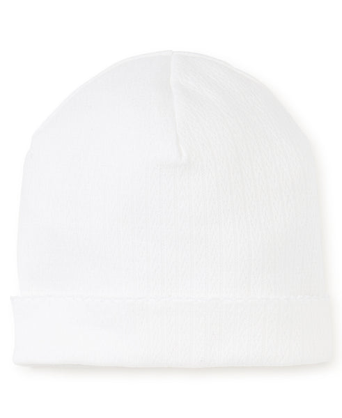 White Pointelle Hat - Kissy Kissy -Premium Pima Cotton Baby Clothes