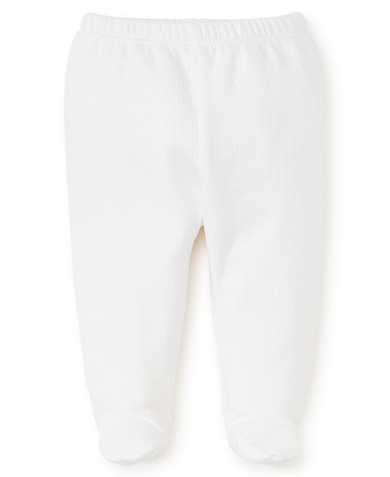 White Pointelle Footed Pant - Kissy Kissy