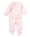 Pink Pointelle Cross Tee and Pant Set - Kissy Kissy