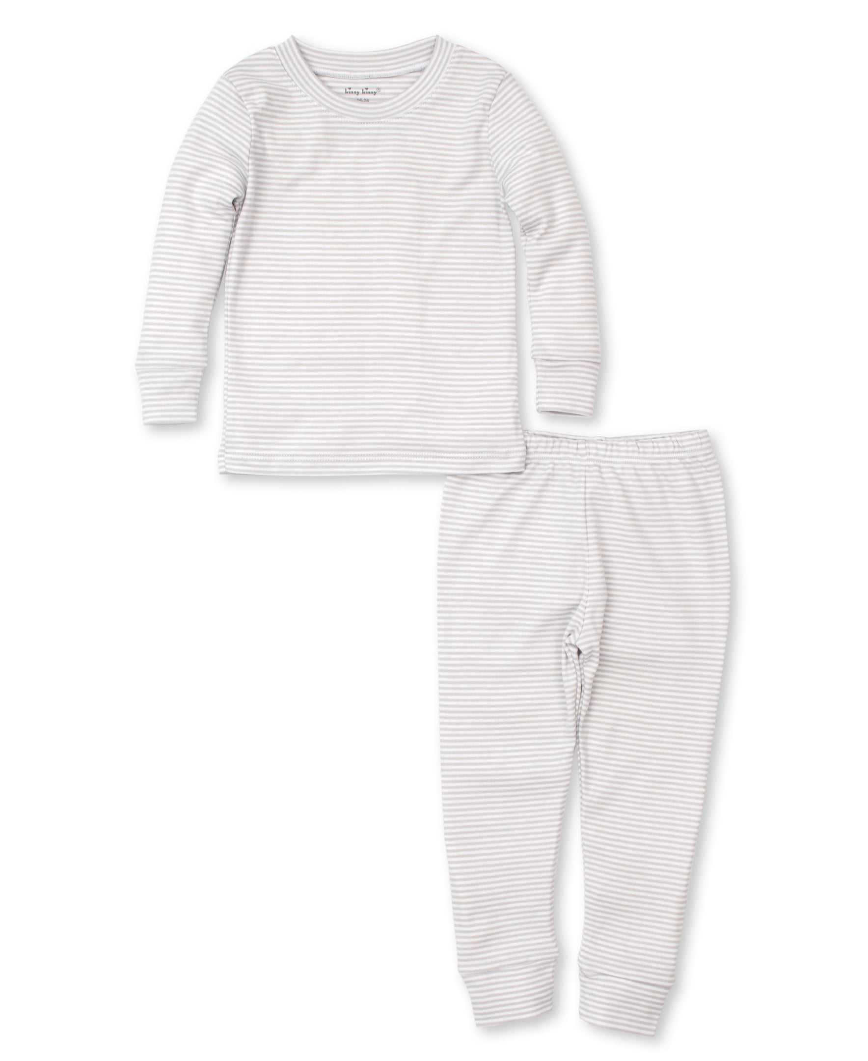Simple Stripes Silver Pajama Set - Kissy Kissy