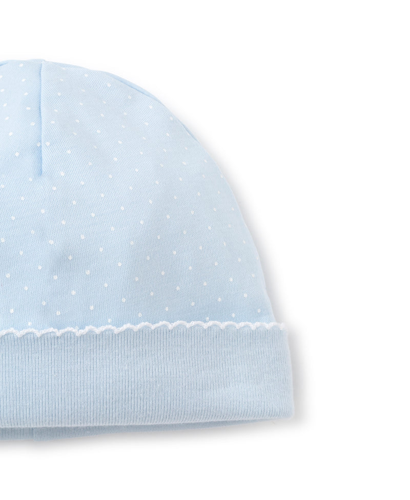 Personalized Blue/White New Kissy Dots Print Hat - Kissy Kissy