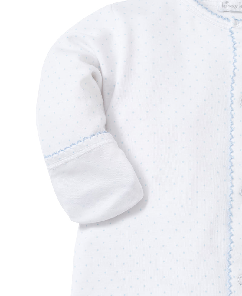White/Blue New Kissy Dots Print Converter Gown - Kissy Kissy