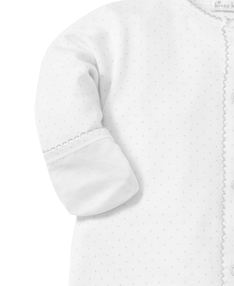 Personalized White/Silver New Kissy Dots Conv Gown - Kissy Kissy