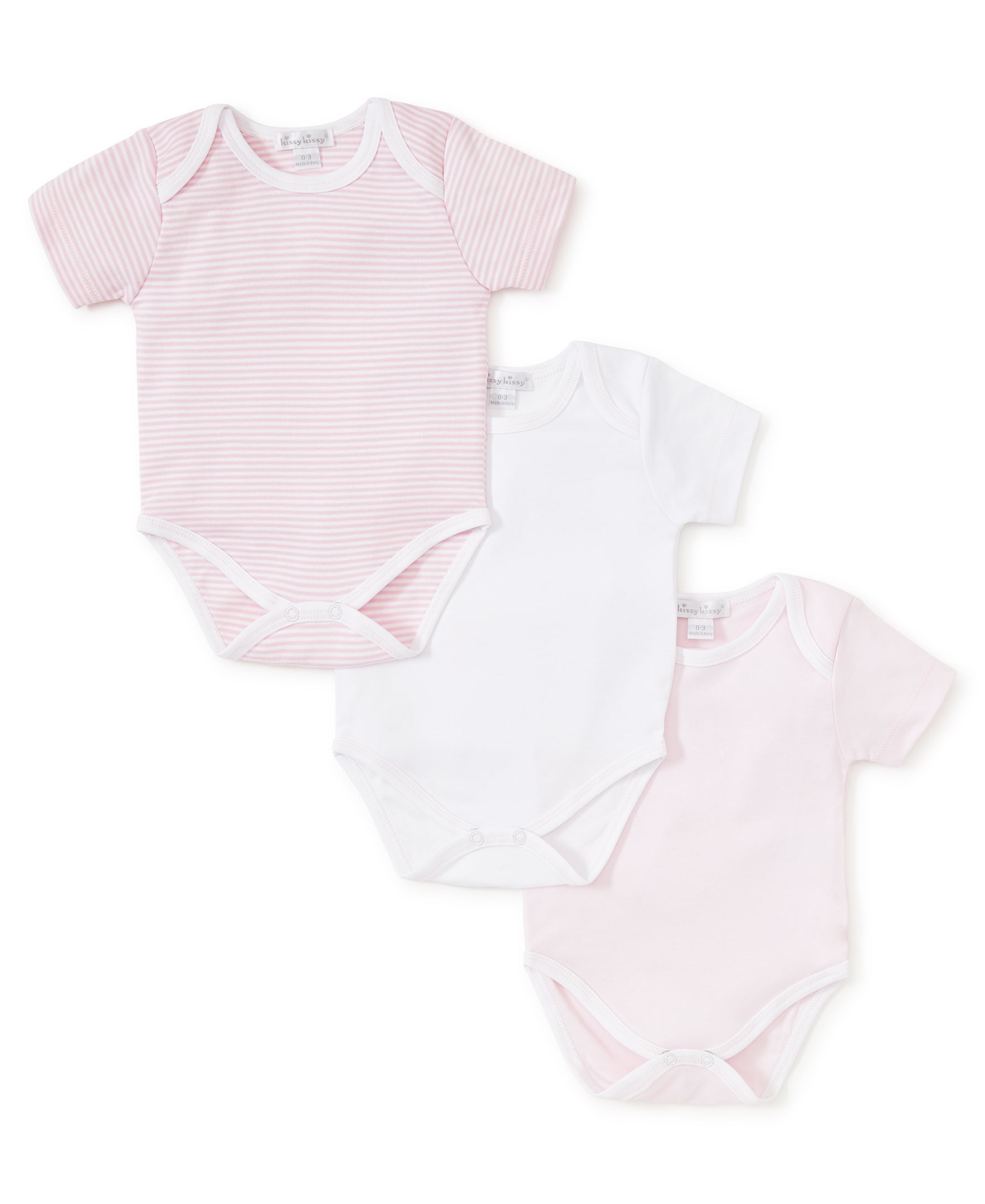 Simple Stripes Pink 3 Pack Bodysuit Set