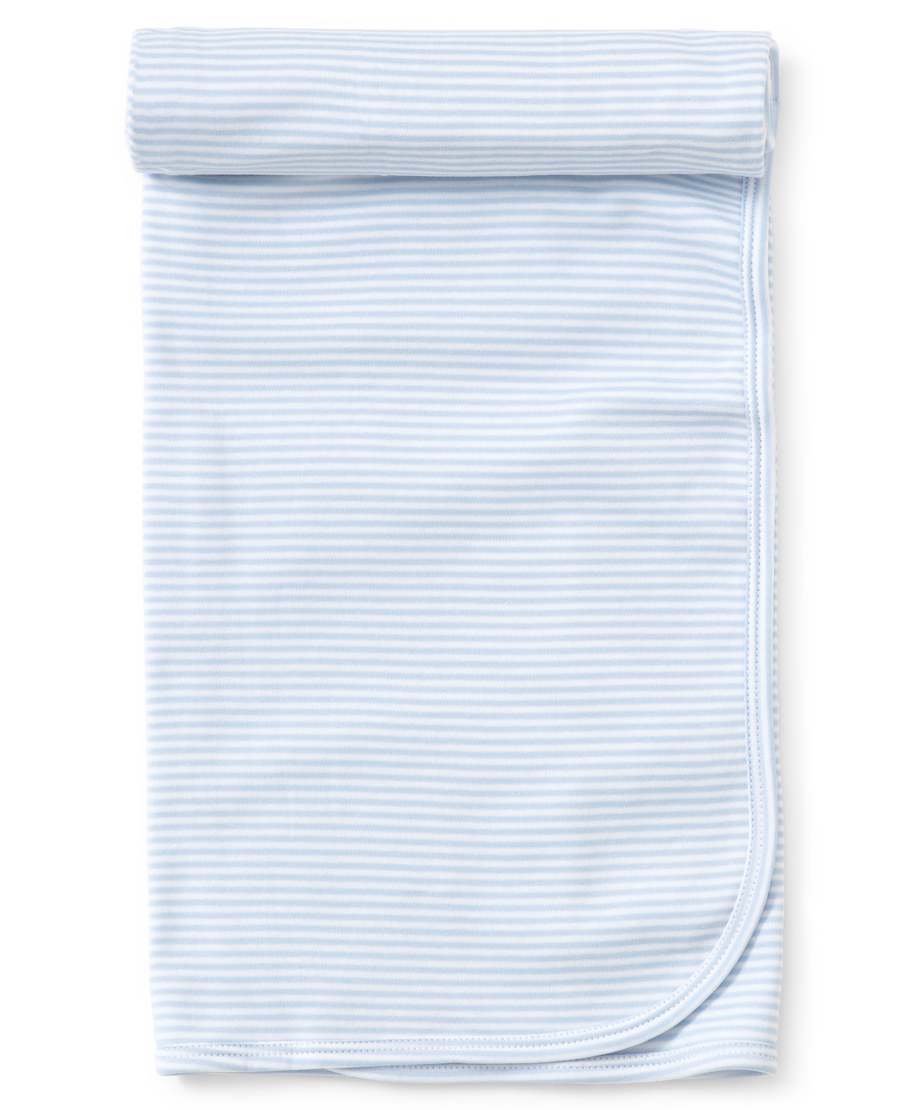 Personalized Blue Simple Stripes Blanket - Kissy Kissy