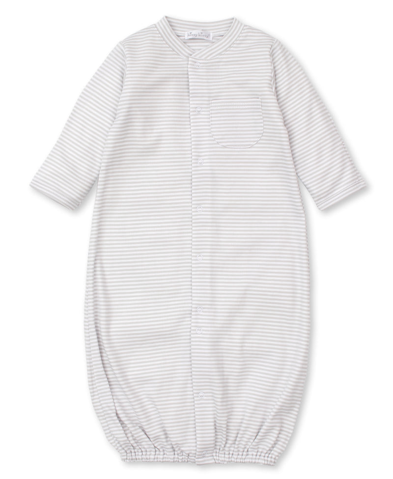 Silver Simple Stripes Convertible Gown - Kissy Kissy