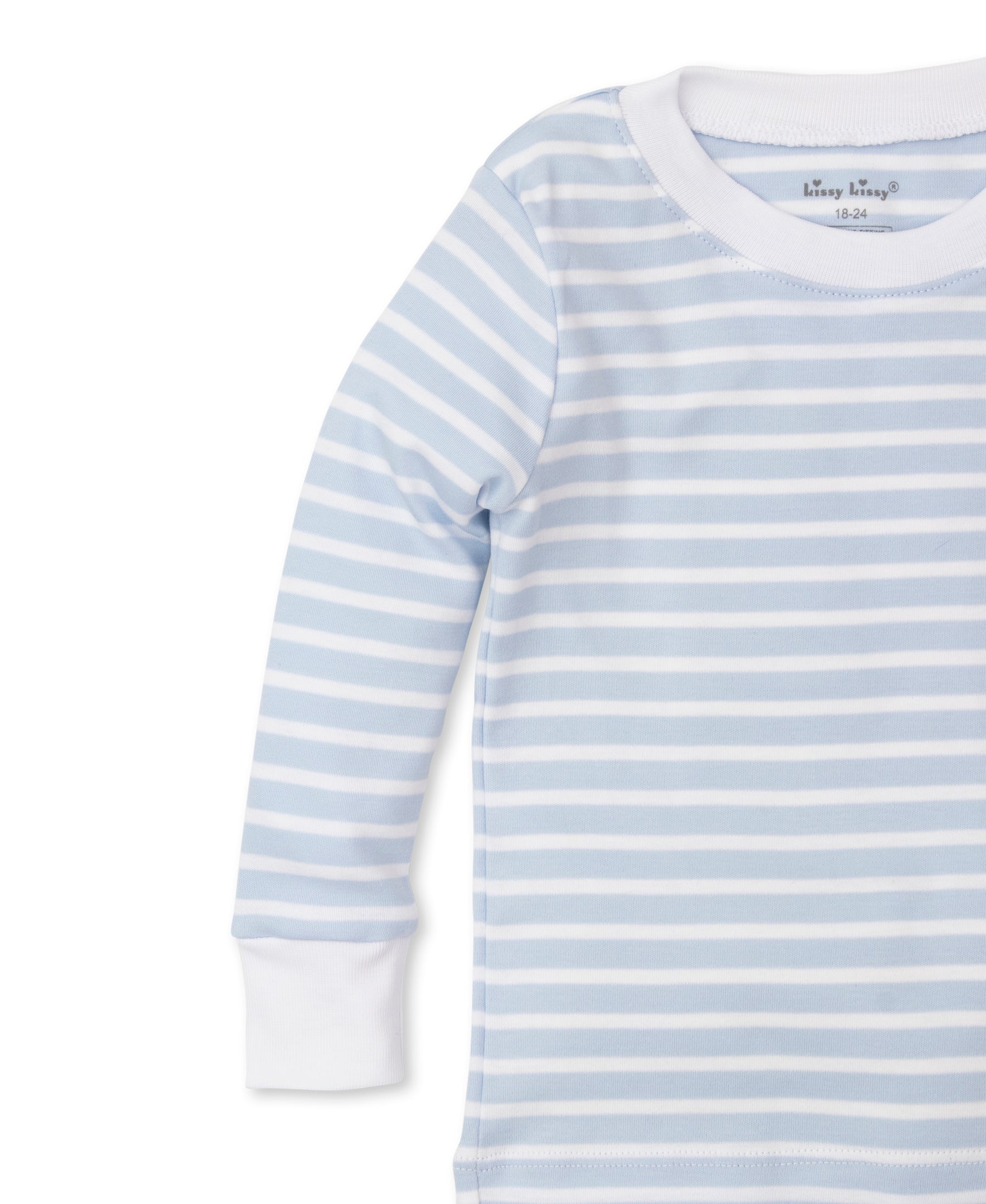 Team Stripes Blue Kids Pajama Set (8-10) - Kissy Kissy